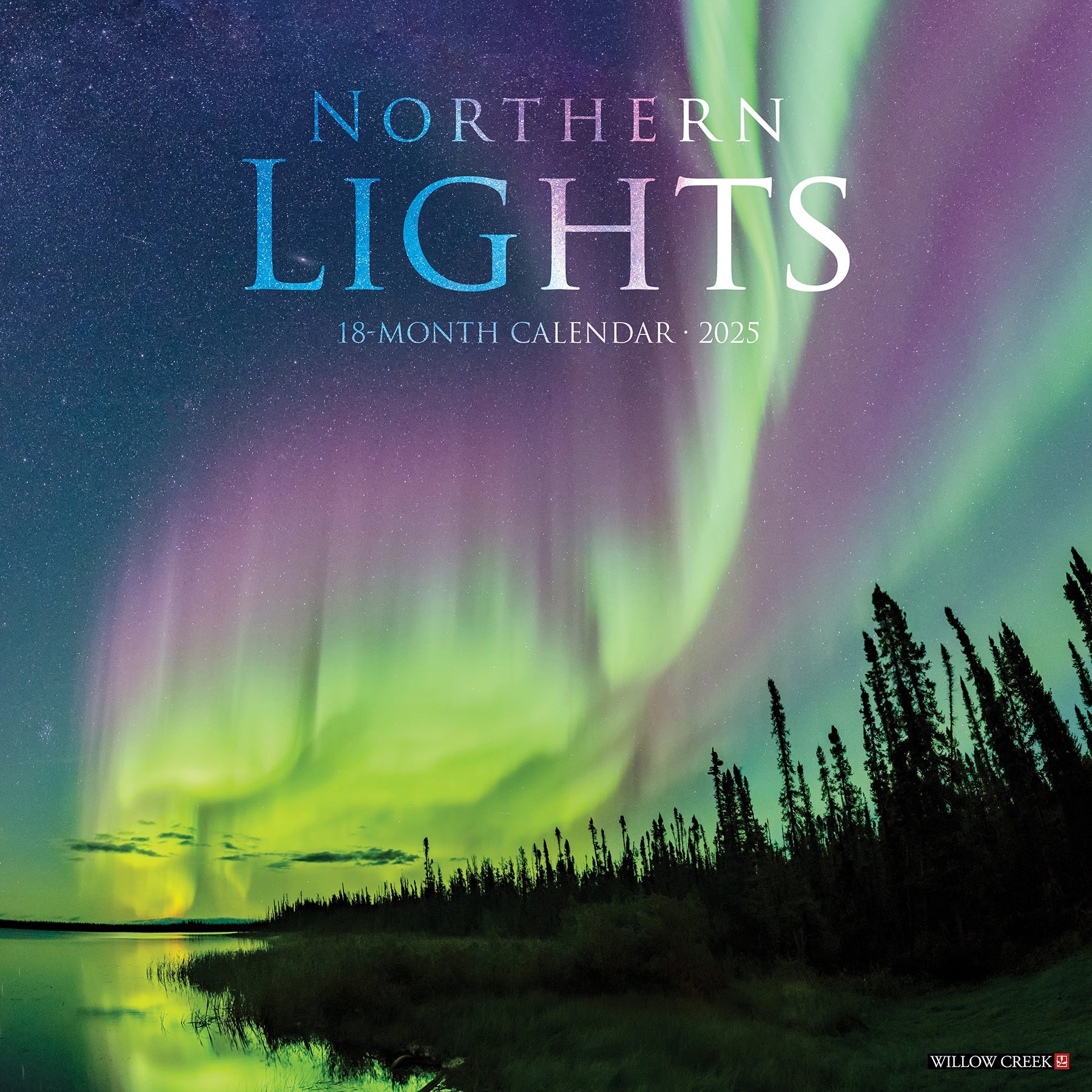 2025 Northern Lights - Square Wall Calendar