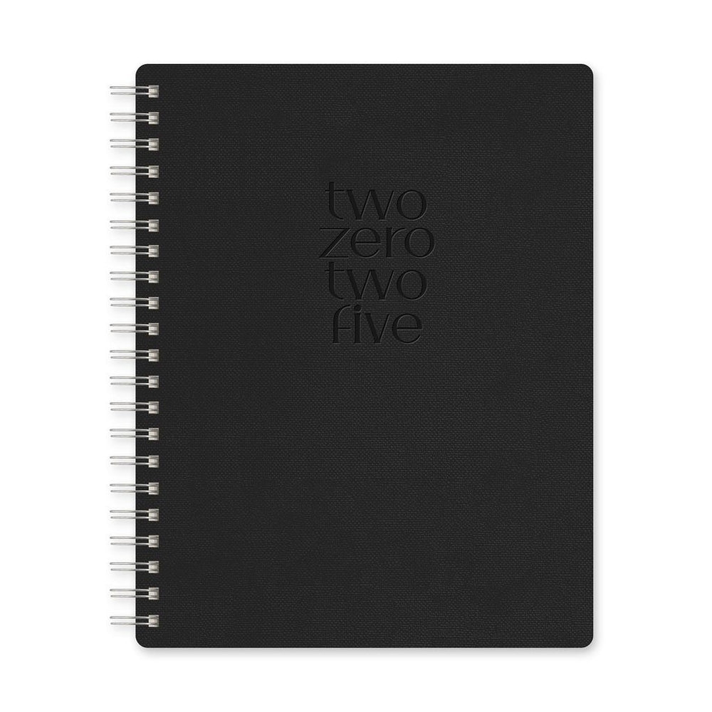 2025 Midnight Black - Baxter Weekly & Monthly Diary/Planner by Orange Circle Studio