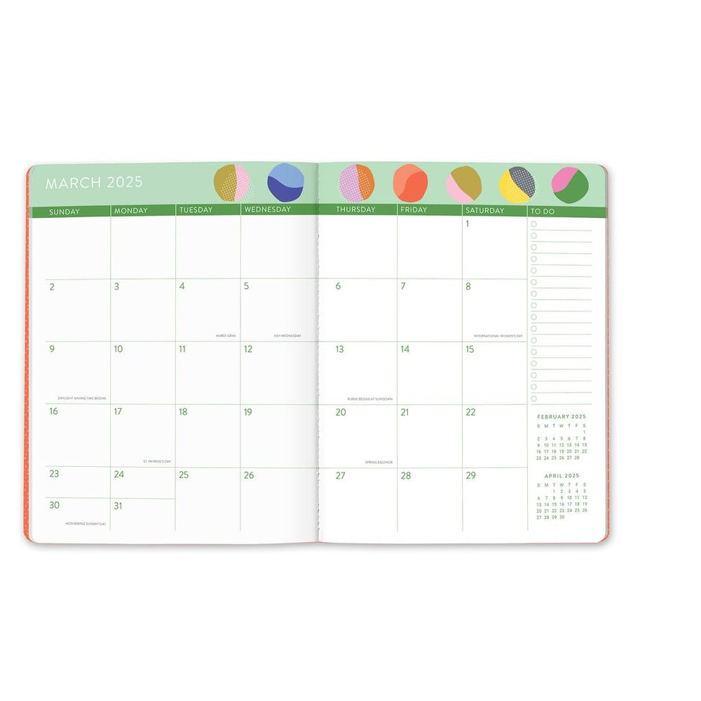 2025 Painter's Palette - Just Right Monthly Diary/Planner by Orange Circle Studio