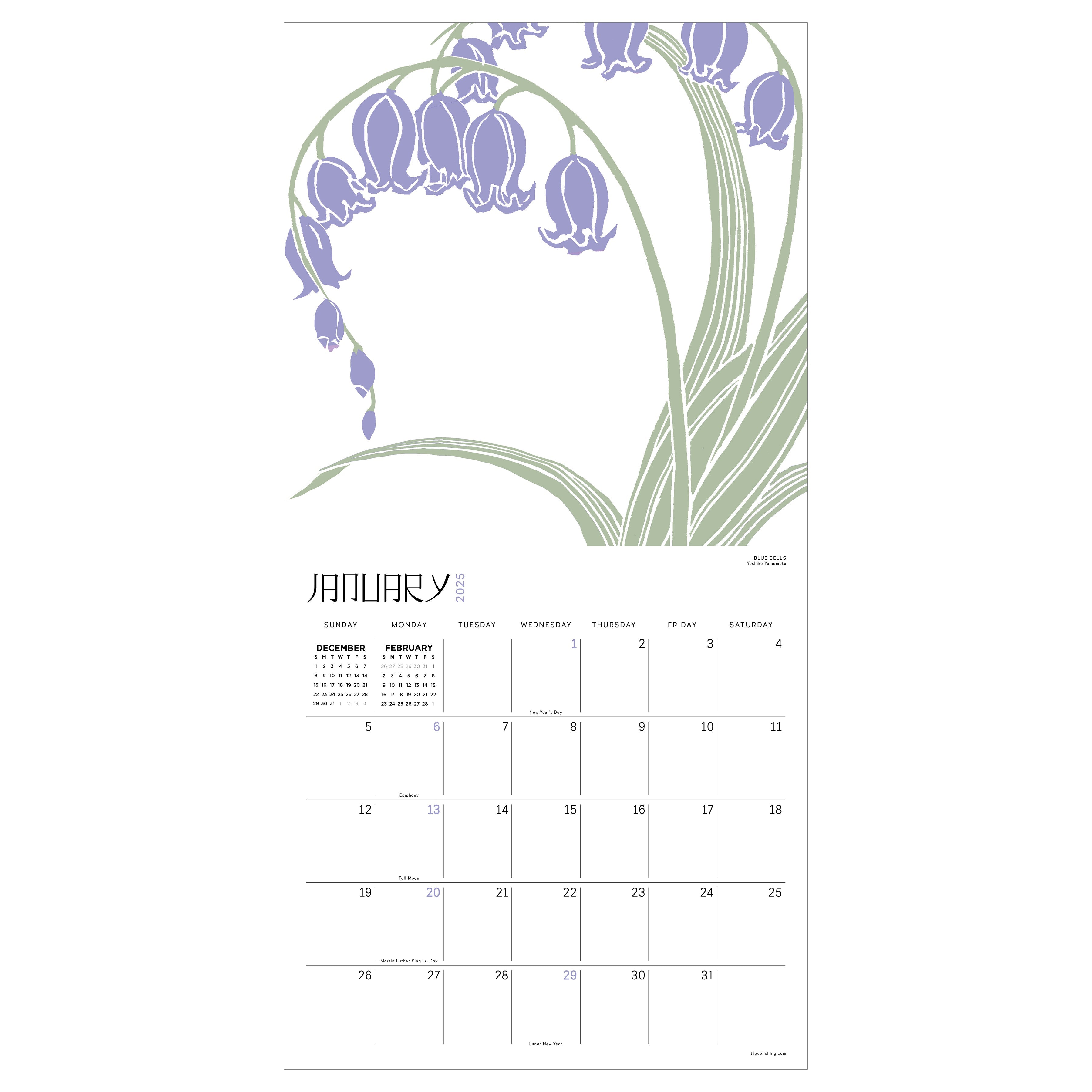 2025 Flower Garden - Square Wall Calendar