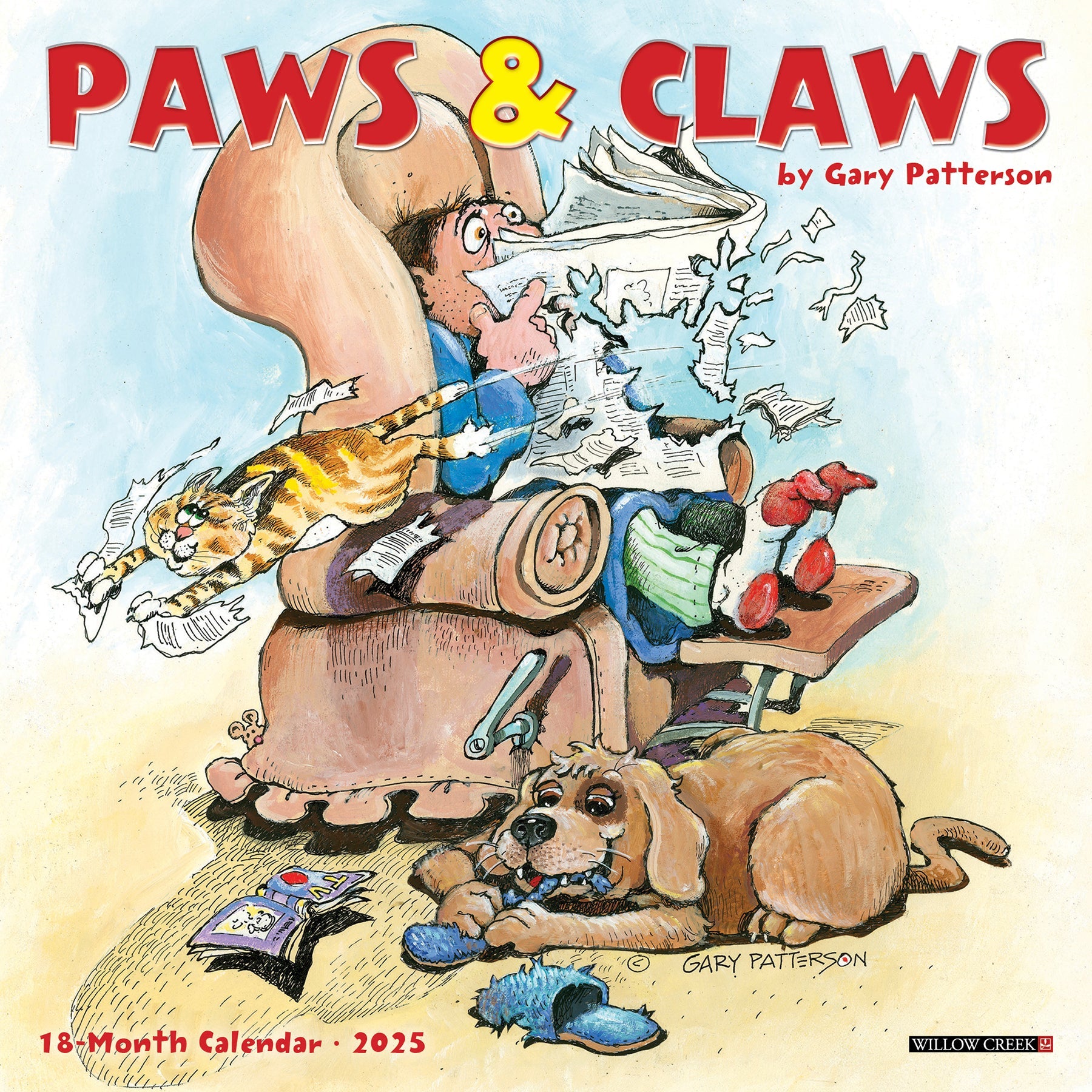 2025 Paws & Claws by Gary Patterson - Mini Wall Calendar