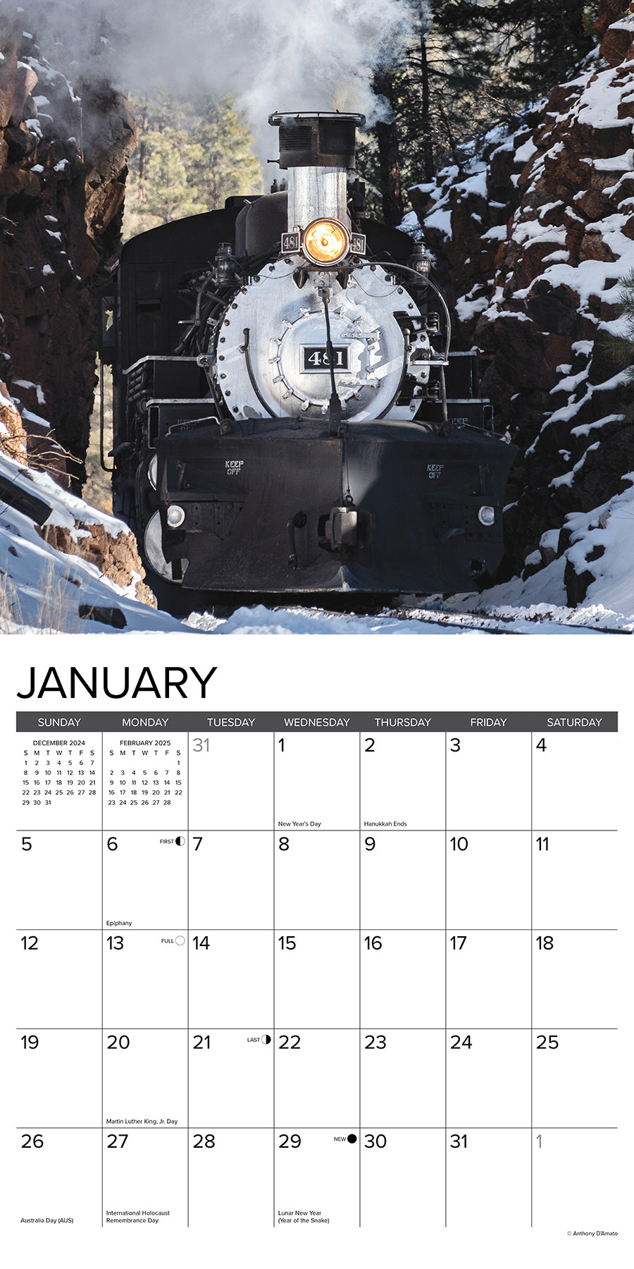 2025 Colorado Narrow Gauge Railroads - Square Wall Calendar