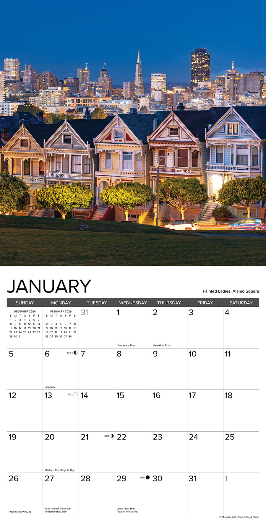 2025 San Francisco - Square Wall Calendar