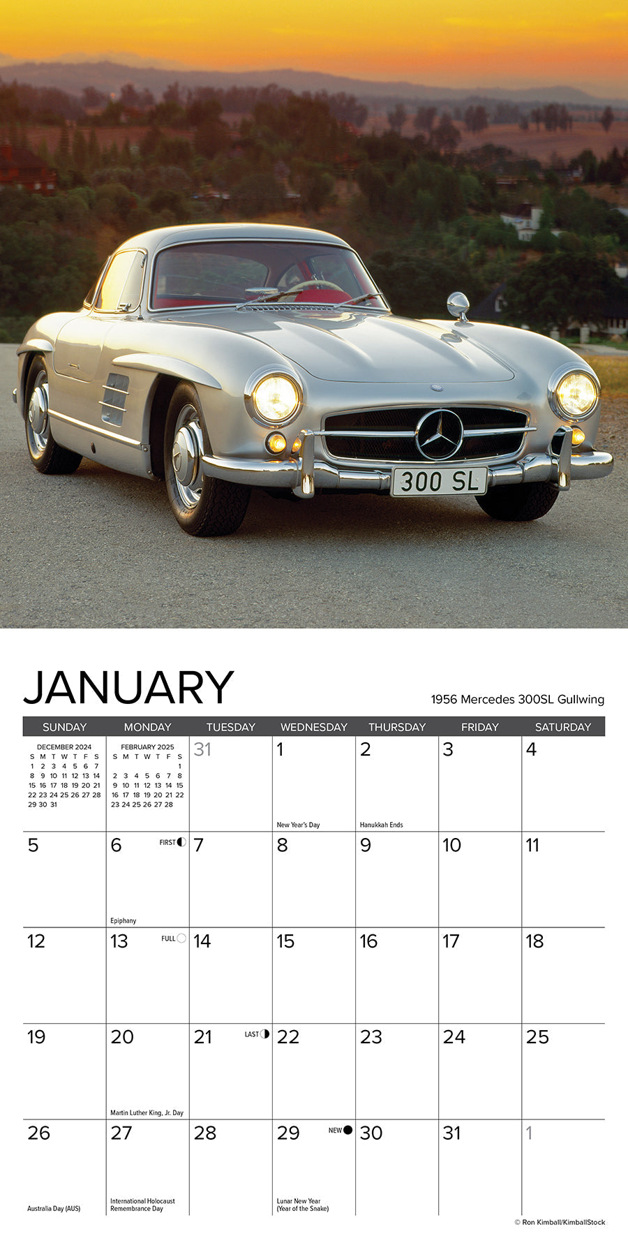 2025 Classic Cars - Mini Wall Calendar