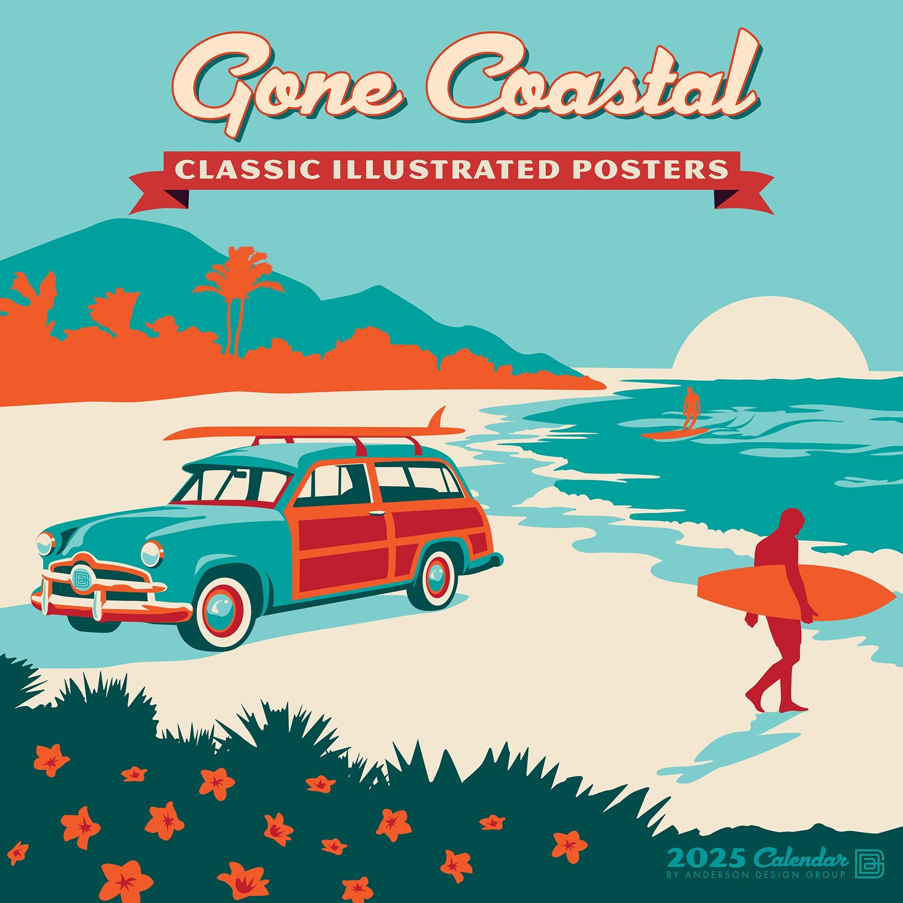 2025 Gone Coastal (ADG) - Square Wall Calendar