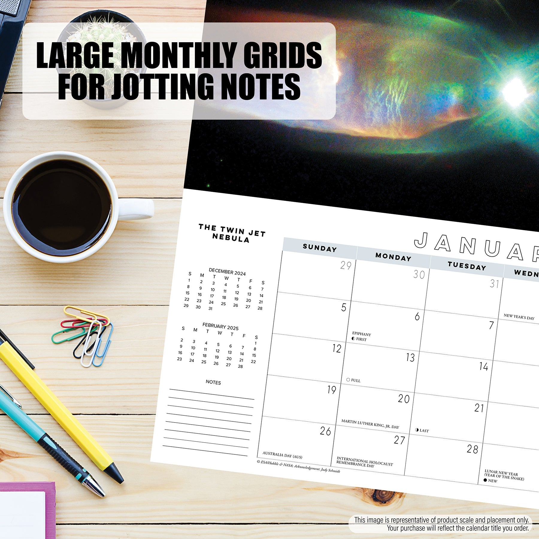 2025 Astronomy Panoramic - Deluxe Wall Calendar