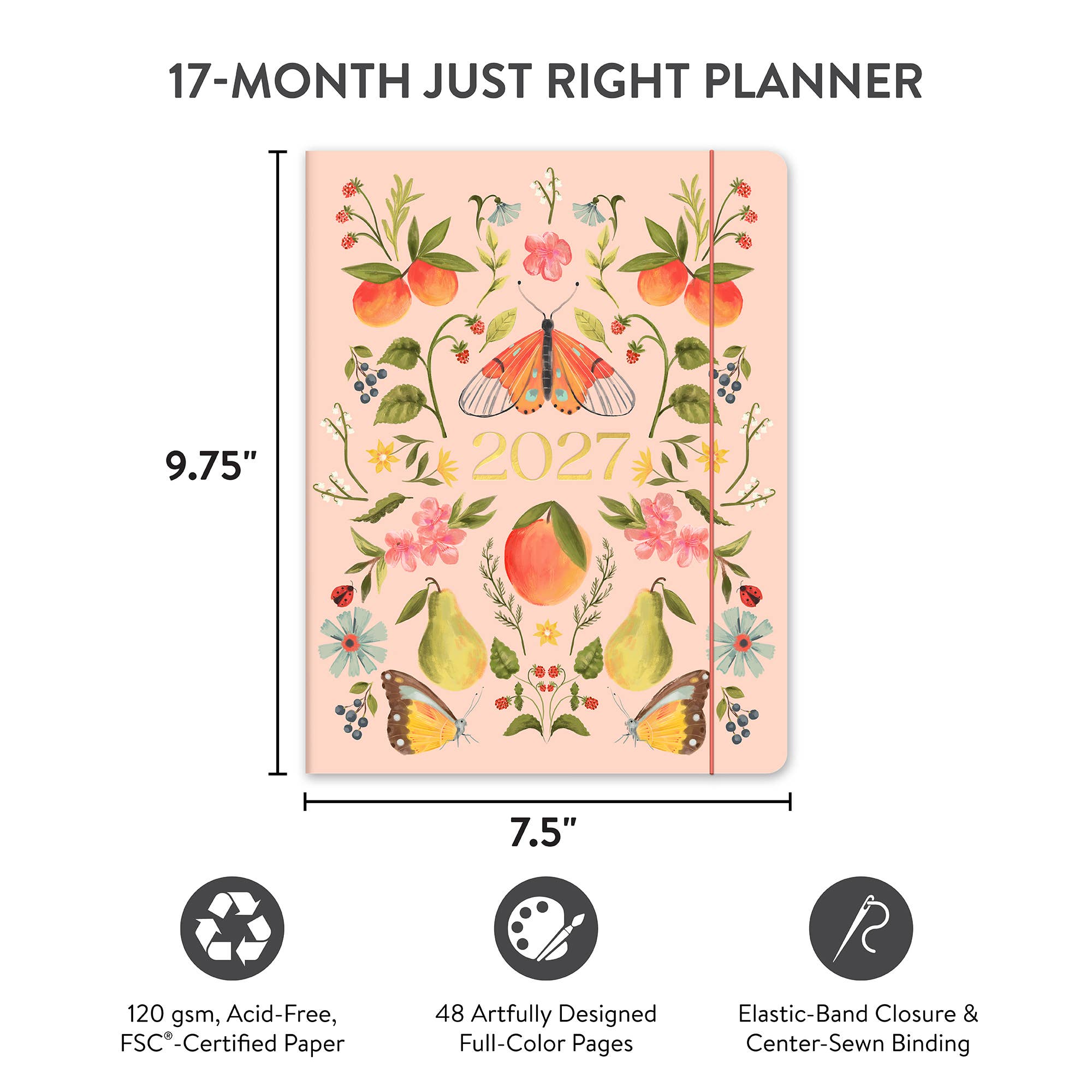 2027 Fruit & Flora Just Right Monthly Planner
