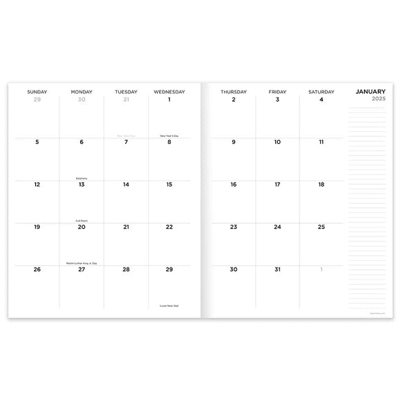 2025 Wacky and Wavy - Large Monthly Diary/Planner