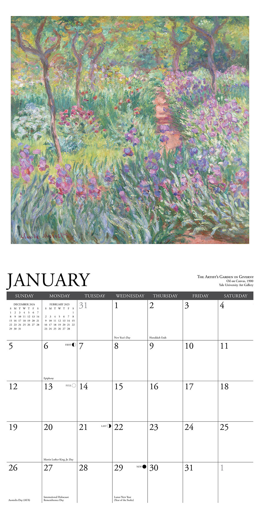 2025 Monet - Square Wall Calendar