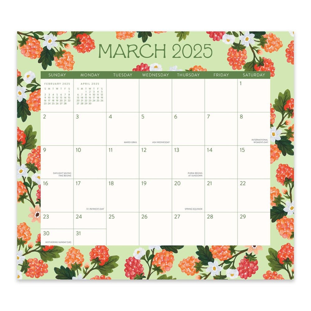 2025 Fruit & Flora - Monthly Magnetic Pad Calendar by Orange Circle Studio