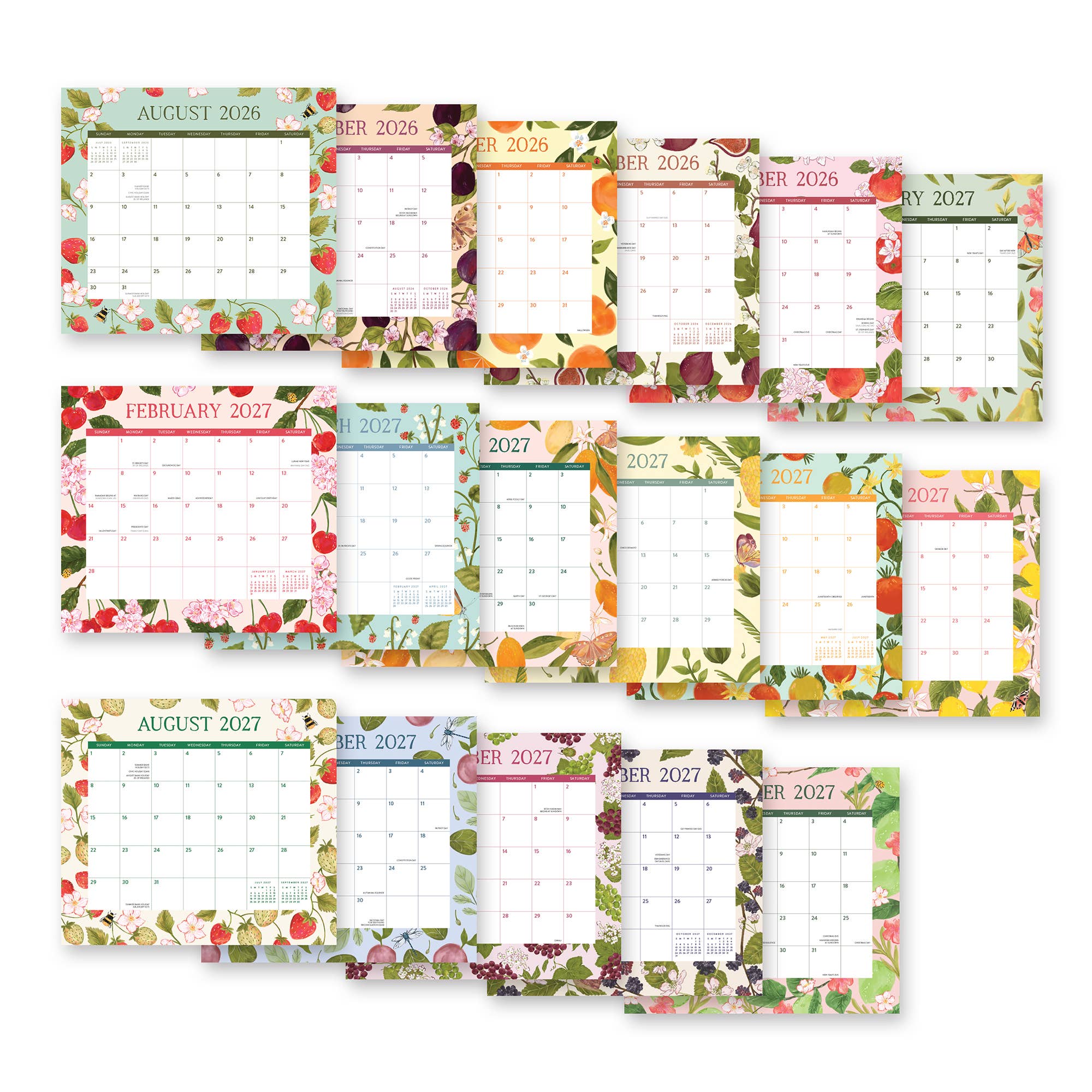 2027 Fruit & Flora Magnetic Monthly Pad