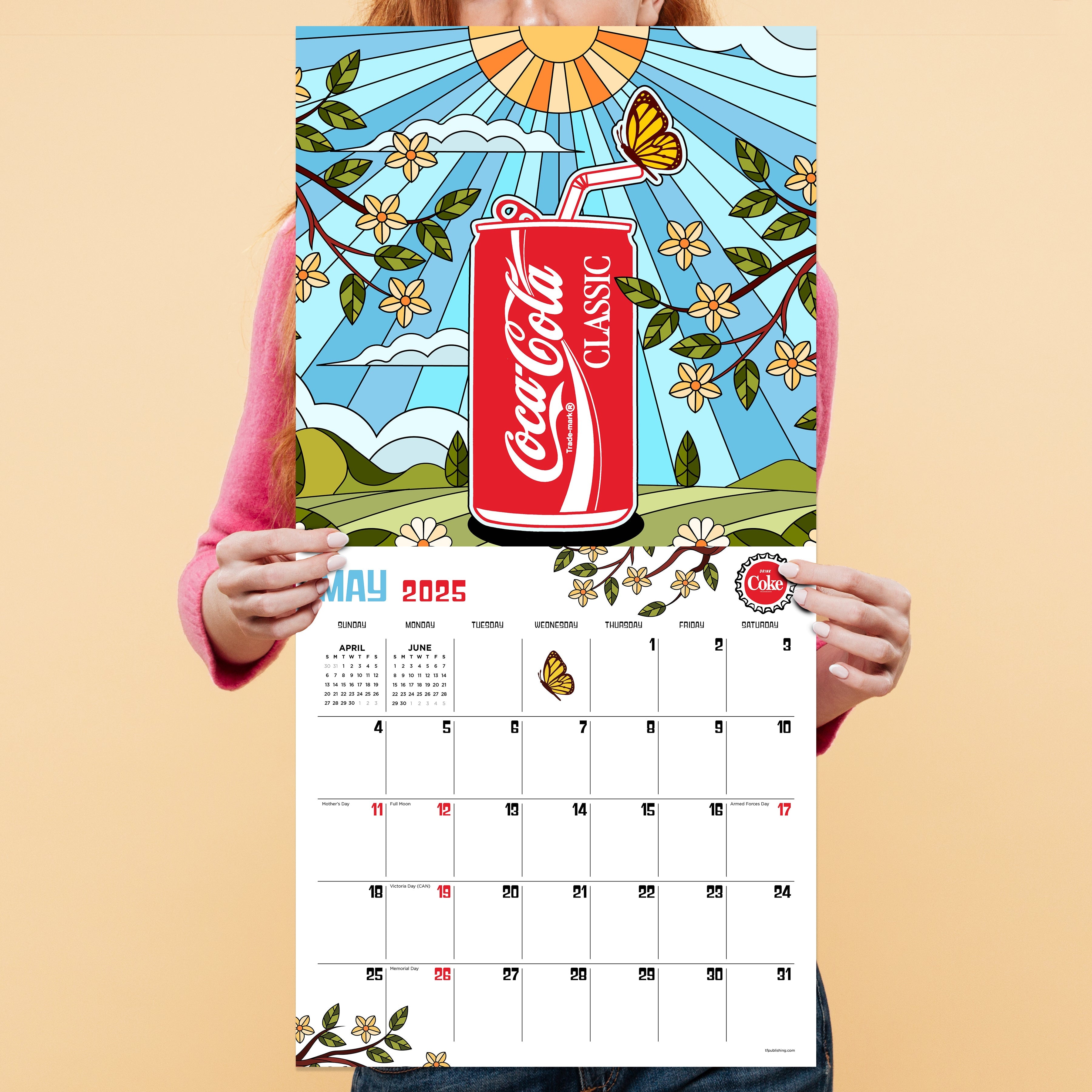 2025 Coca-Cola: Retro & Refreshed! - Square Wall Calendar