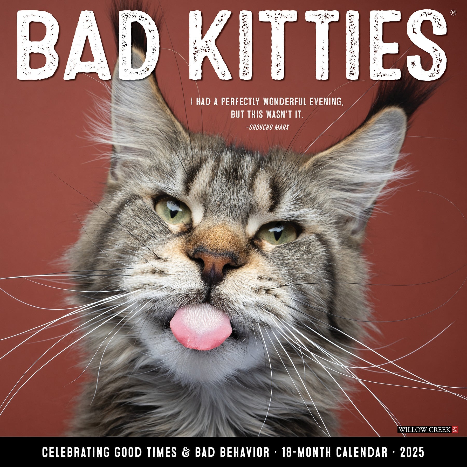 2025 Bad Kitties - Square Wall Calendar