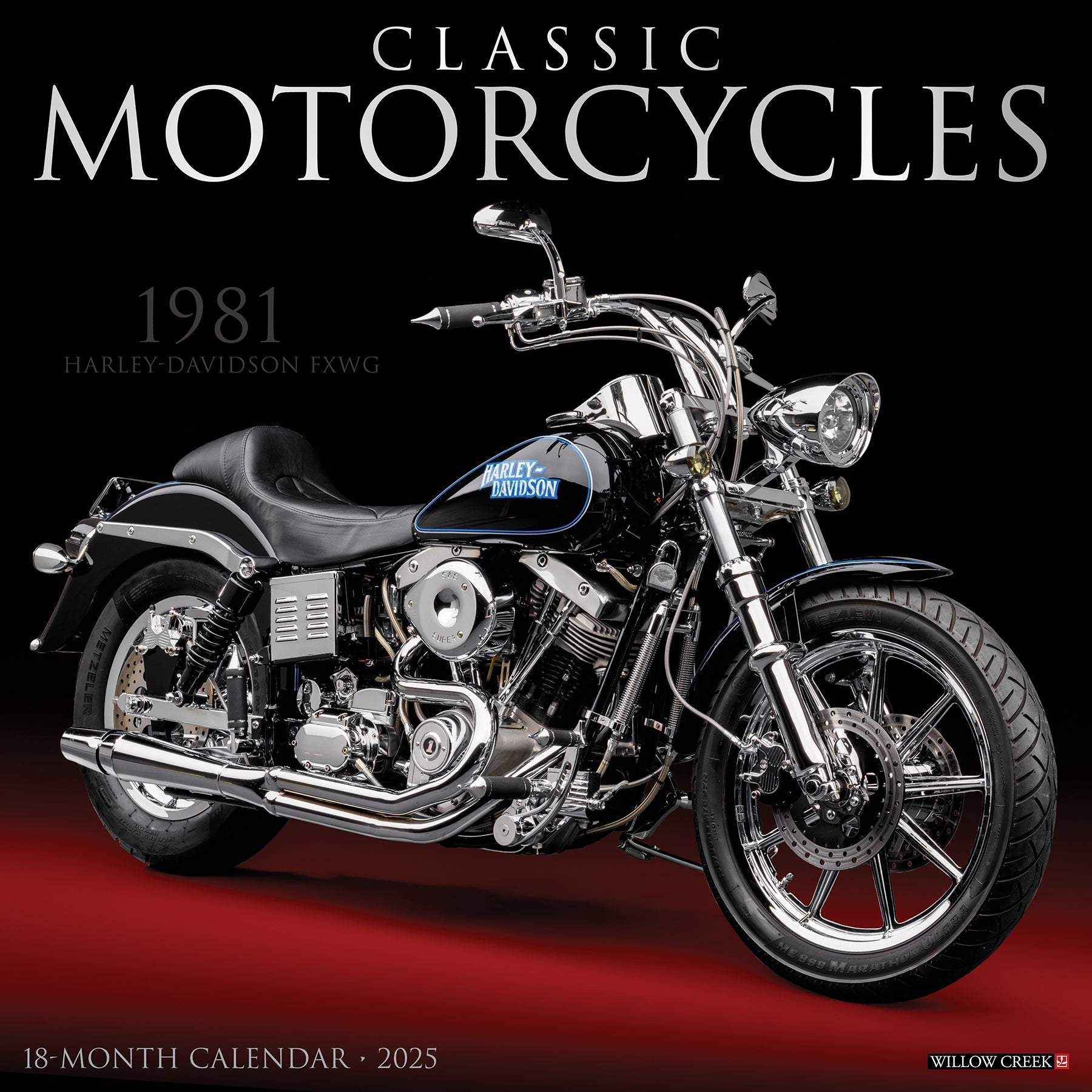 2025 Classic Motorcycles (w/foil) - Square Wall Calendar