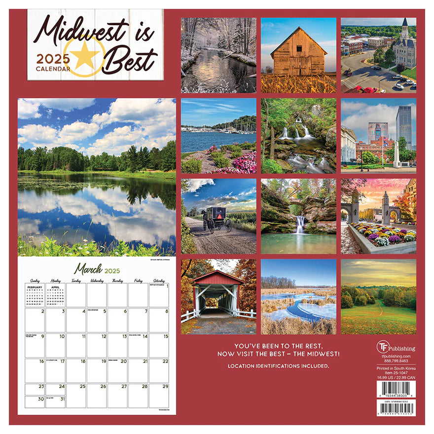 2025 Midwest Is Best - Square Wall Calendar