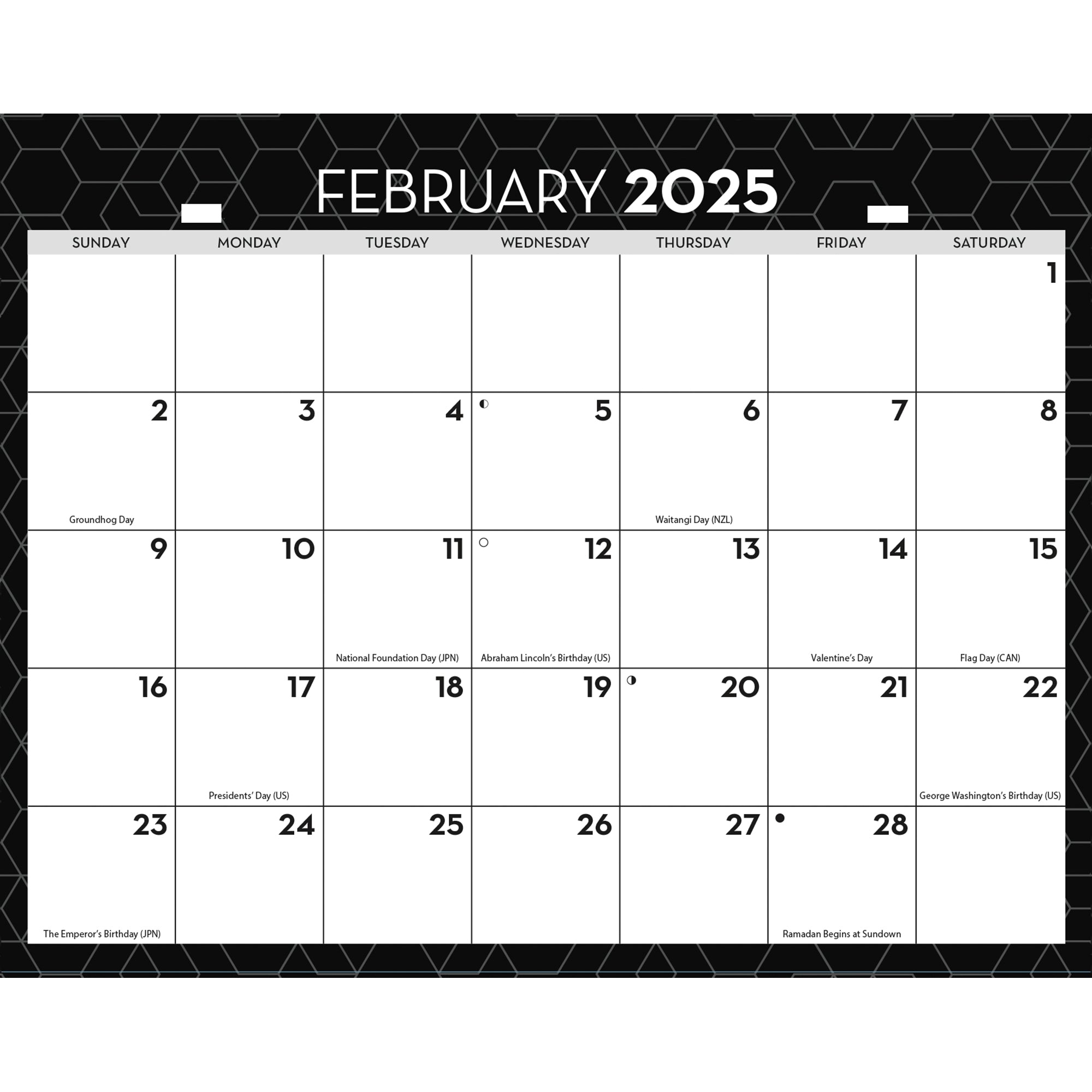 2025 Office Tri-View - LANG 3-Month View Wall Calendar