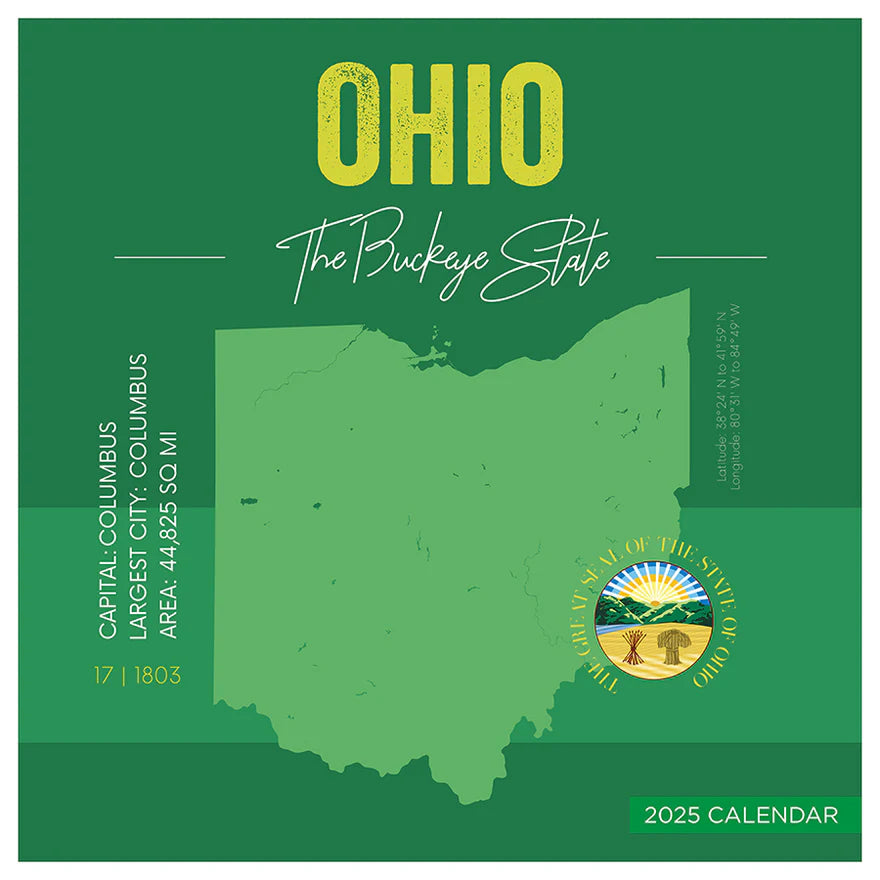 2025 Home: Ohio - Square Wall Calendar