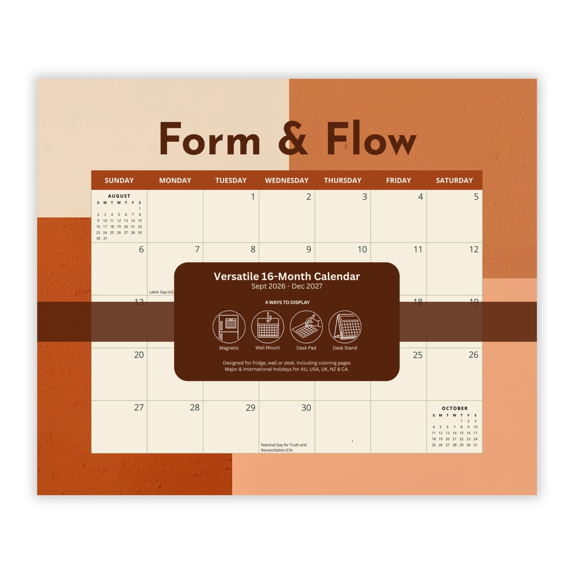 2027 Form & Flow - Versatile 4-in-1 Deluxe Calendaer