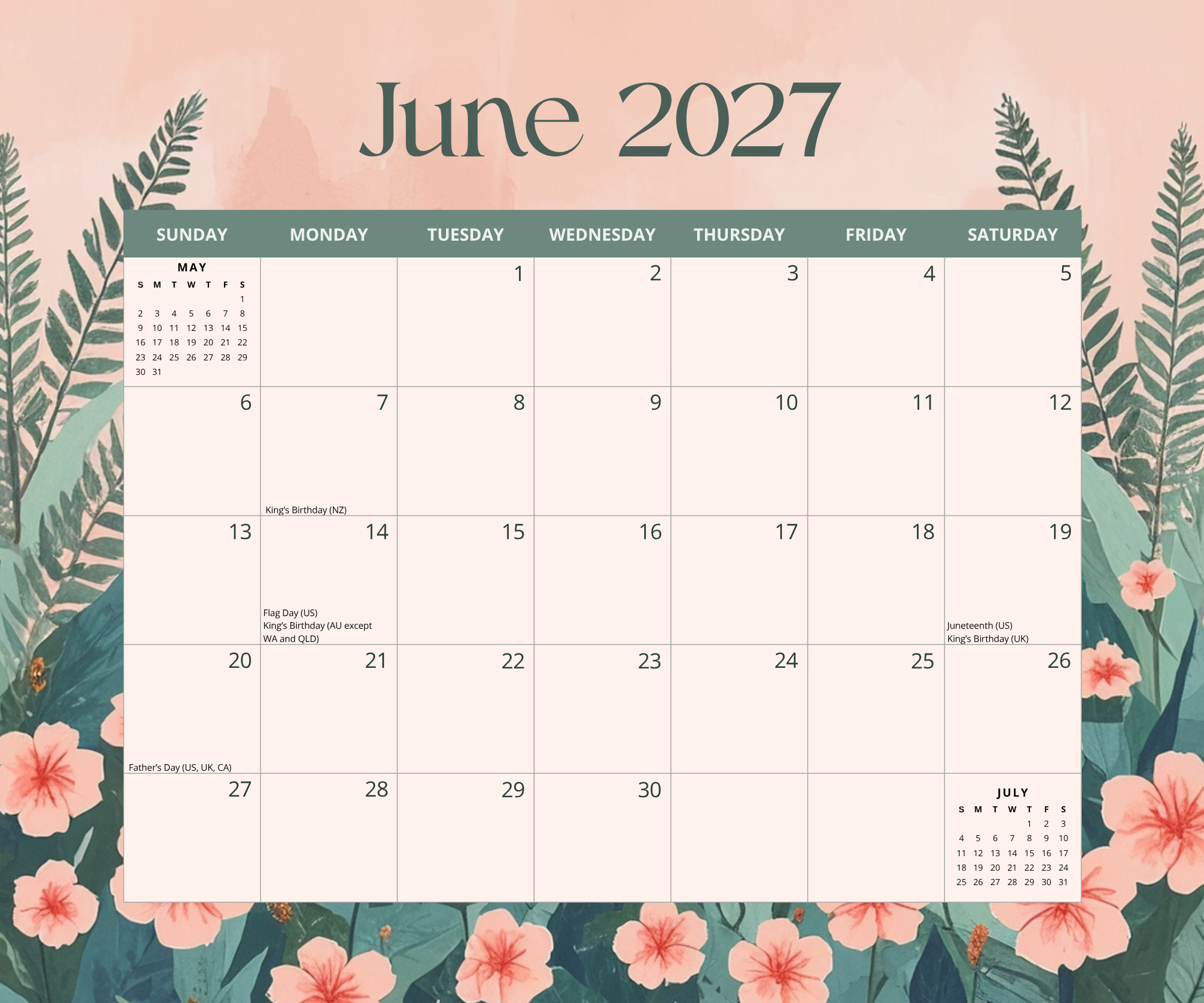 2027 Dream Gardens - Versatile 4-in1 Deluxe Calendaer