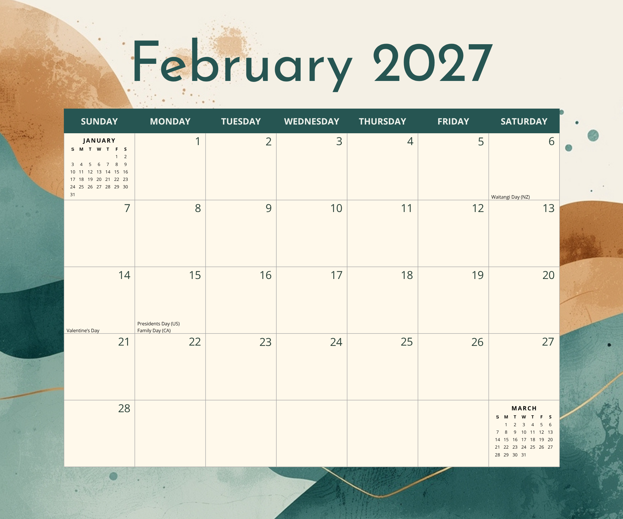 2027 Form & Flow - Versatile 4-in-1 Deluxe Calendaer