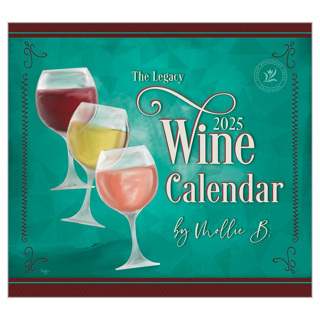 2025 Wine - Legacy Deluxe Wall Calendar