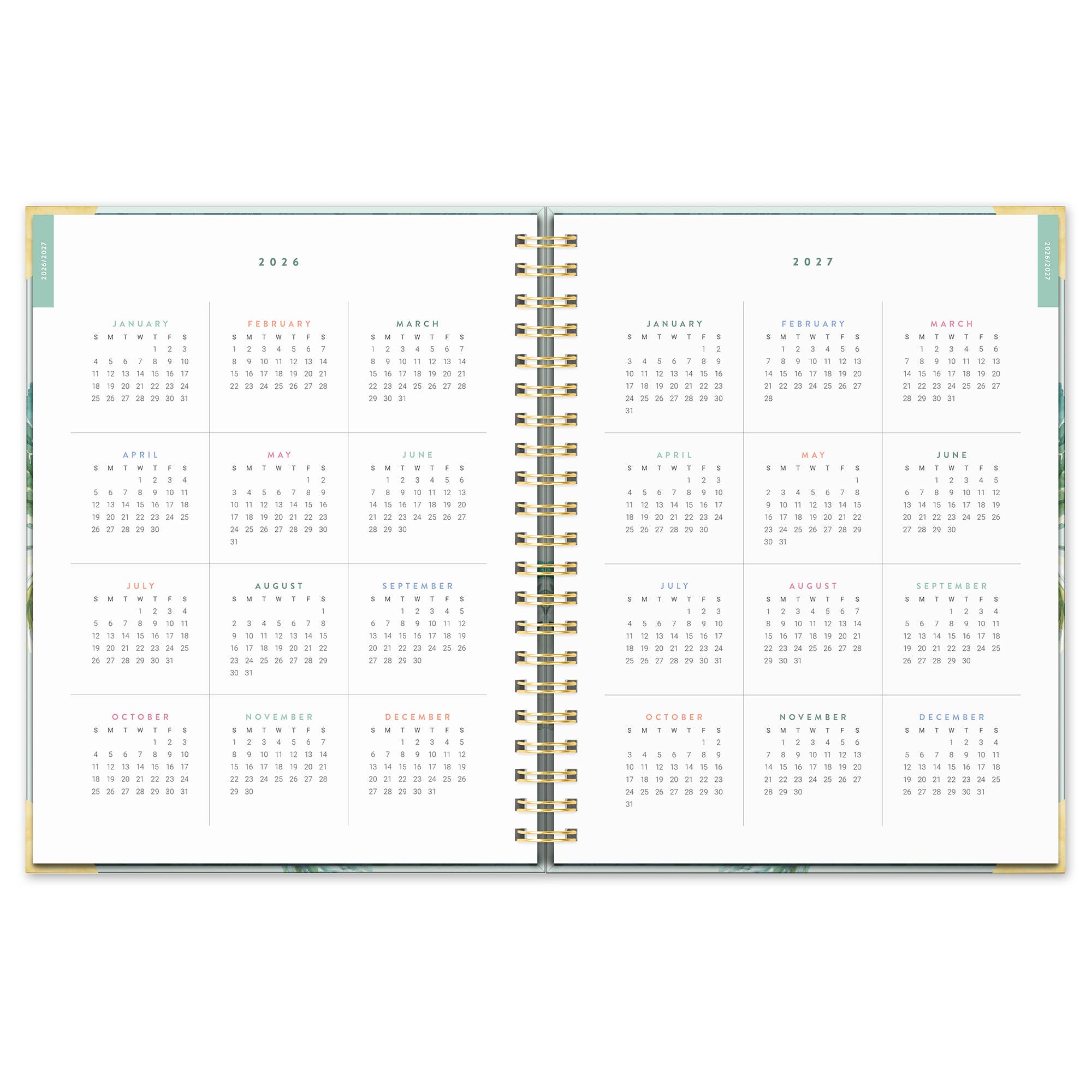 2027 Bella Flora Deluxe Extra-Large Spiral Planner