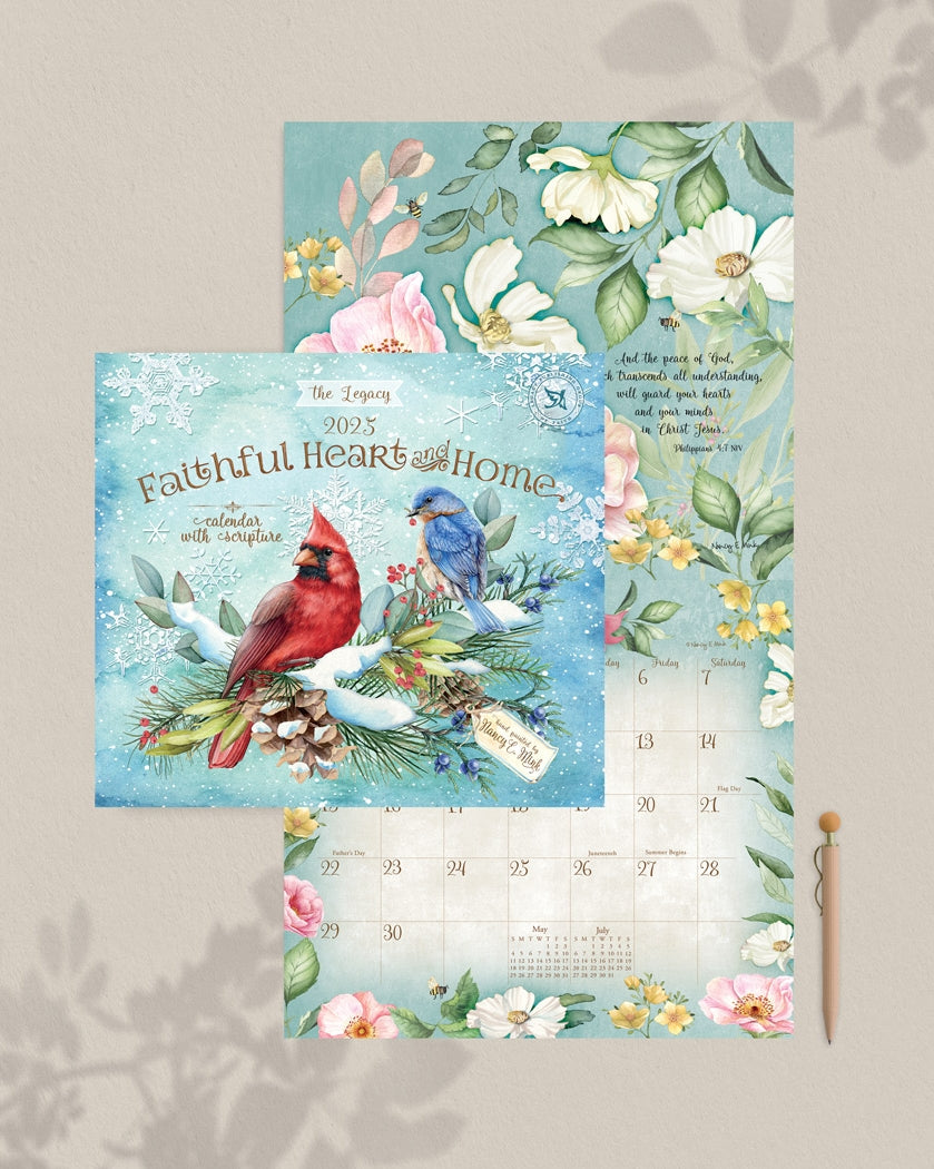 2025 Faithful Heart And Home - Legacy Deluxe Wall Calendar