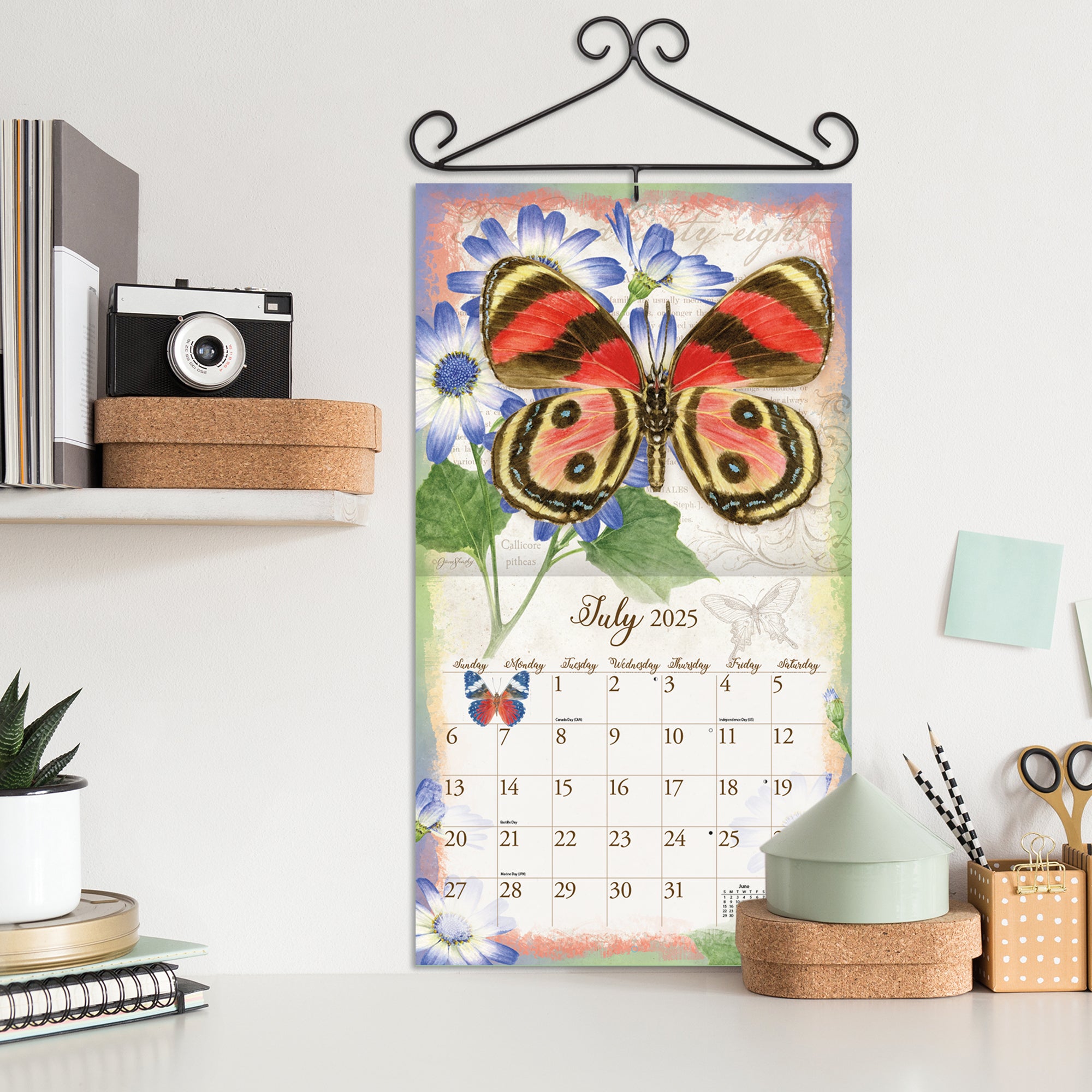 2025 Butterflies By Jane Shasky - LANG Deluxe Wall Calendar