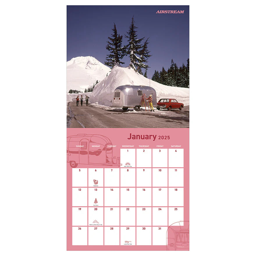 2025 Airstream: Heritage - Square Wall Calendar