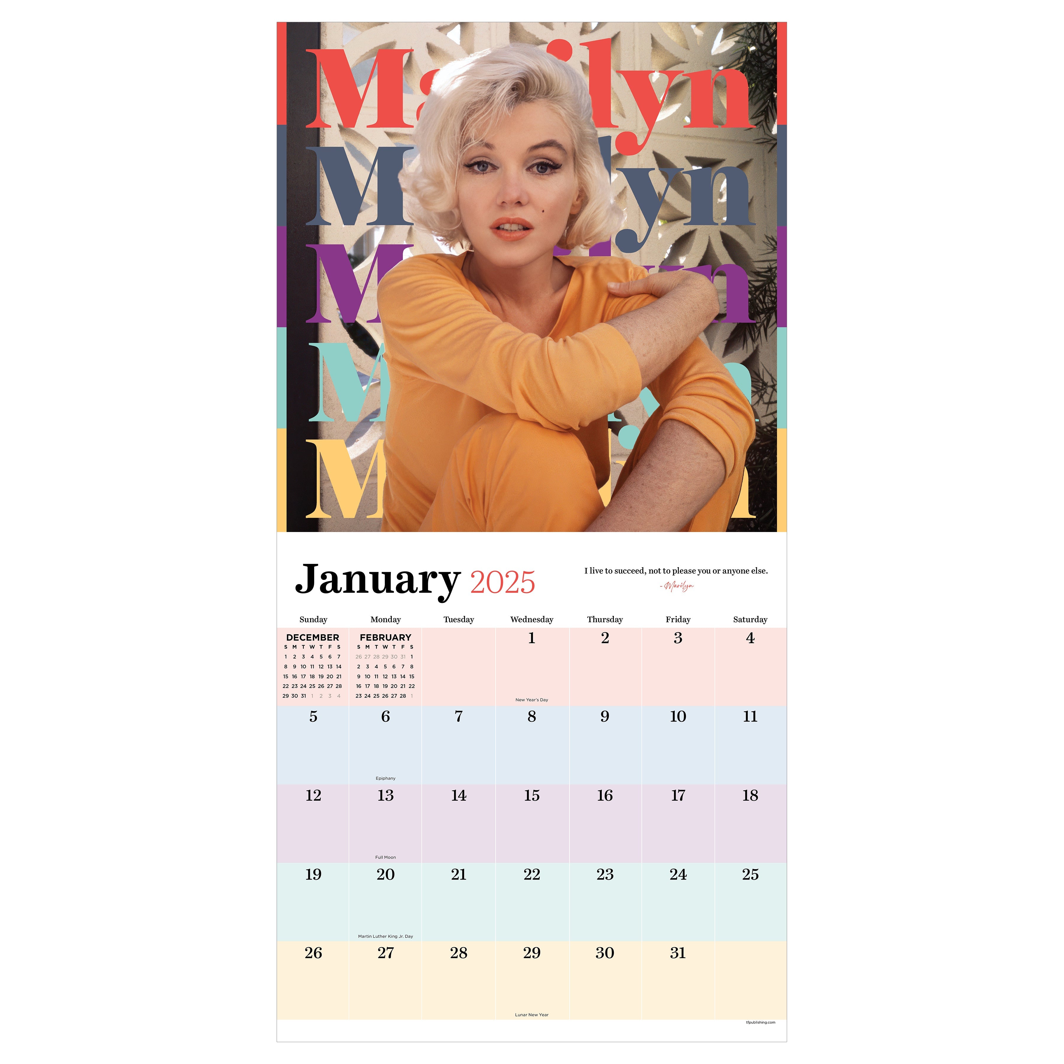 2025 Marilyn Monroe - Square Wall Calendar