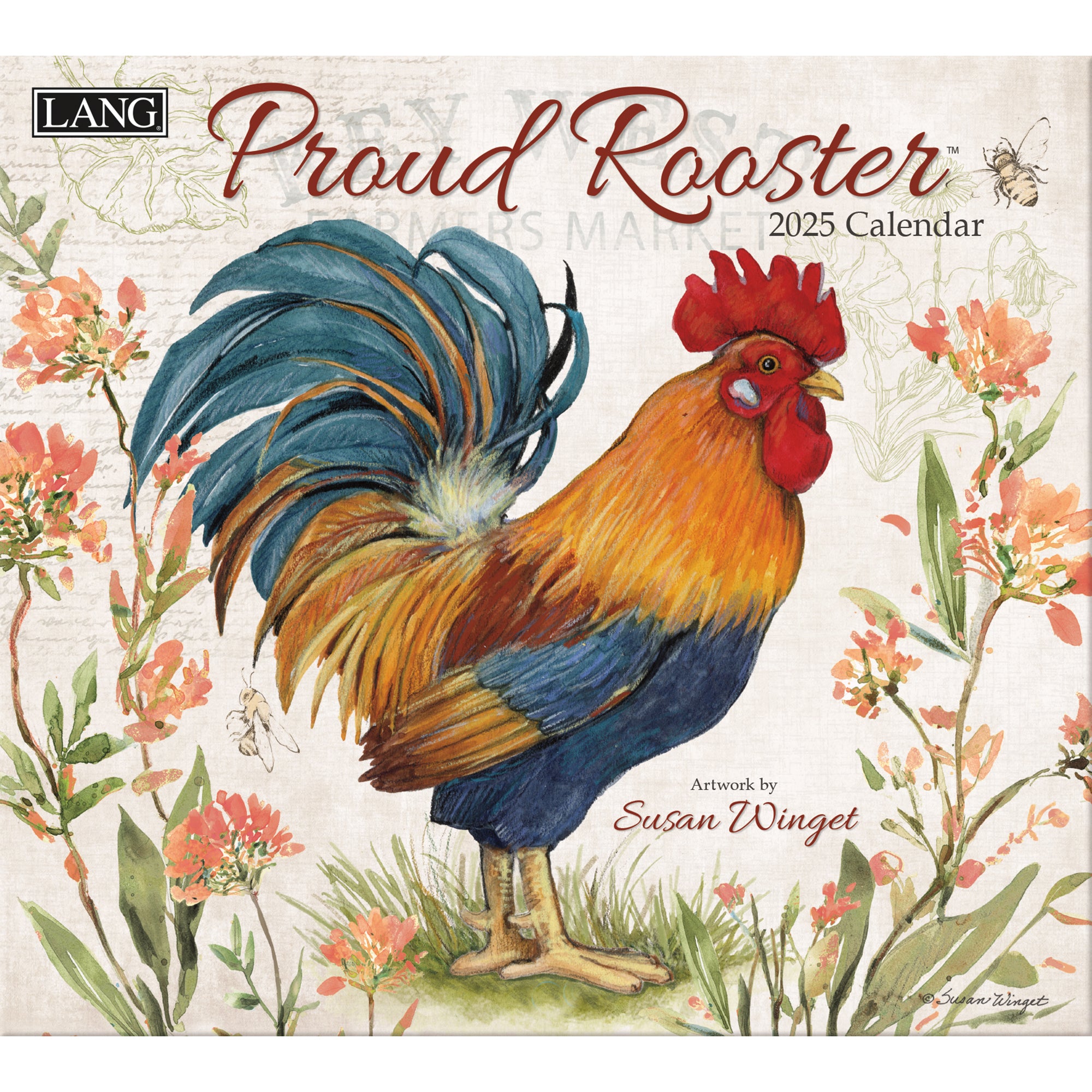 2025 Proud Rooster By Susan Winget - LANG Deluxe Wall Calendar