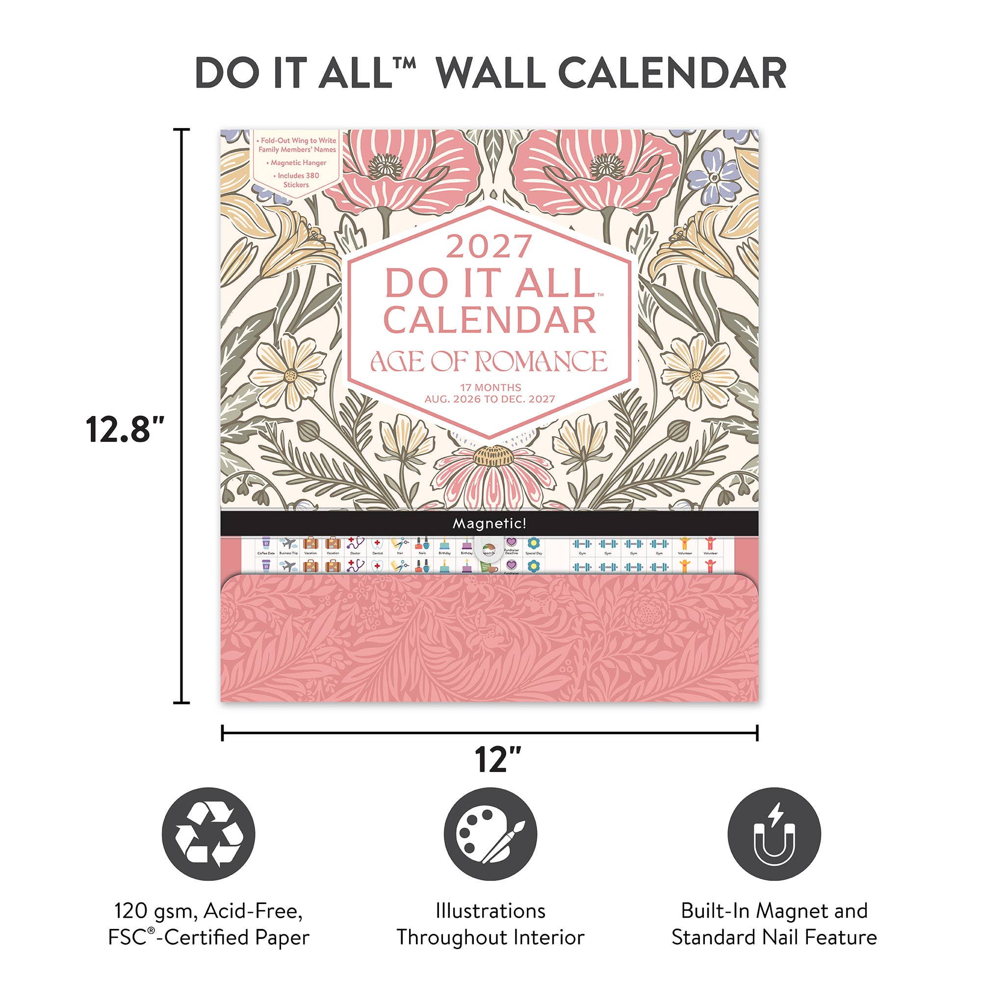 2027 Age of Romance Do It All™ Wall Calendar