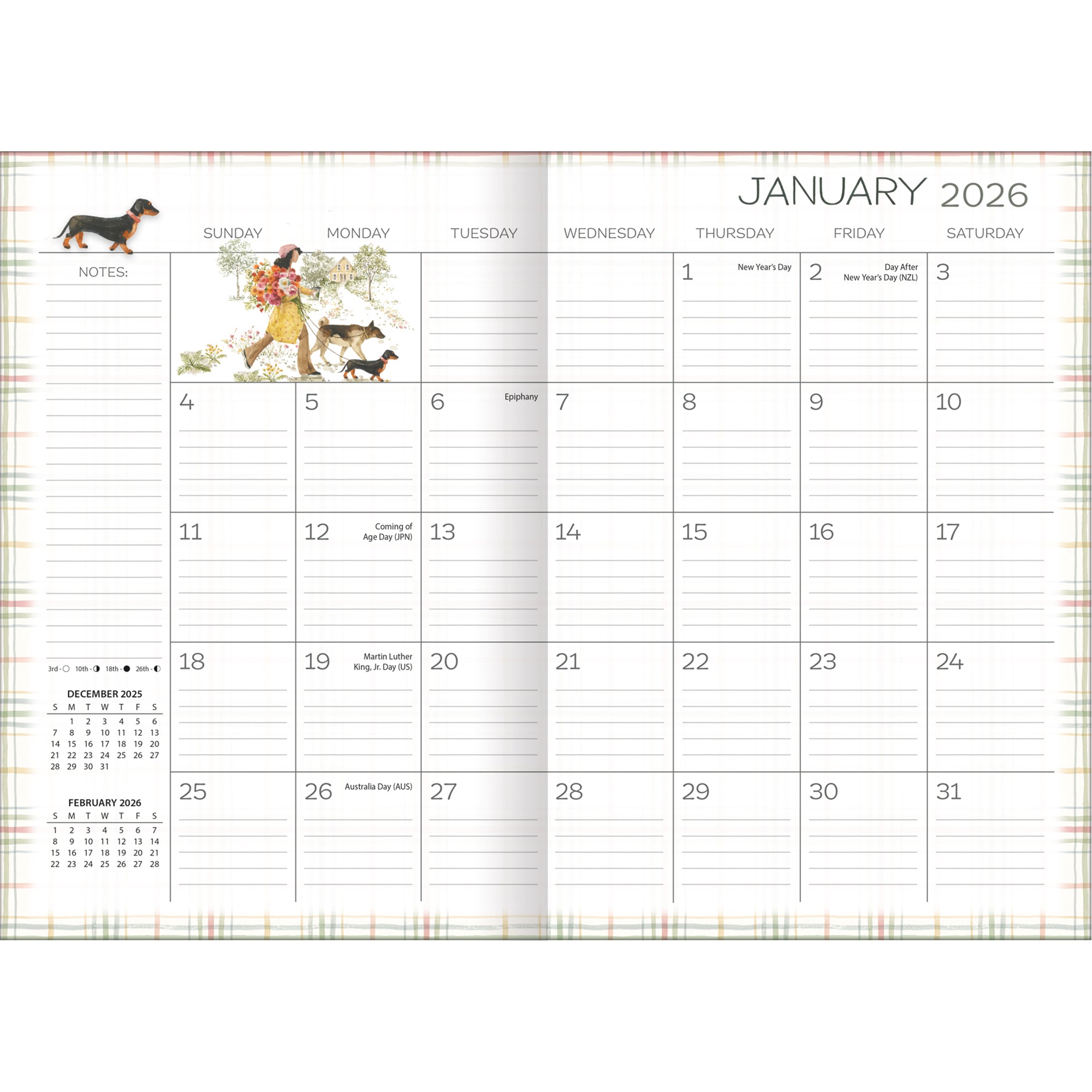 2026 LANG Blissful Moments - 13 Month Monthly Pocket Diary/Planner