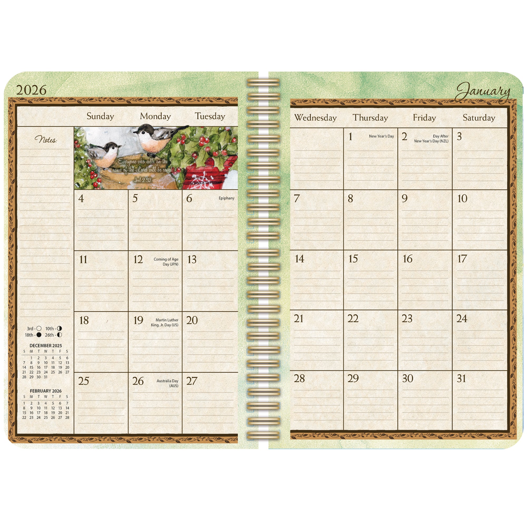 2026 LANG Bountiful Blessings™ - Spiral Monthly & Weekly Engagement Diary/Planner
