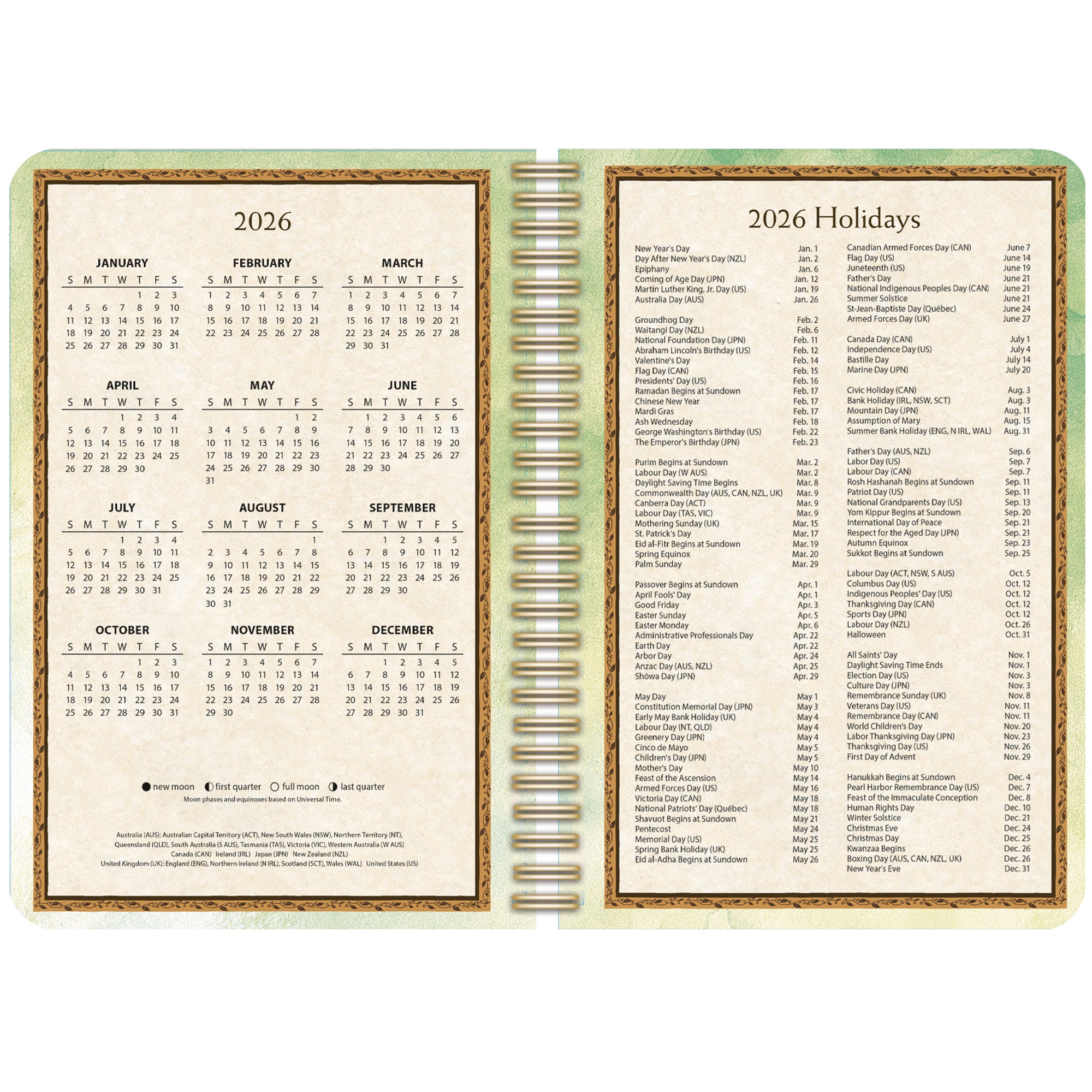 2026 LANG Bountiful Blessings™ - Spiral Monthly & Weekly Engagement Diary/Planner