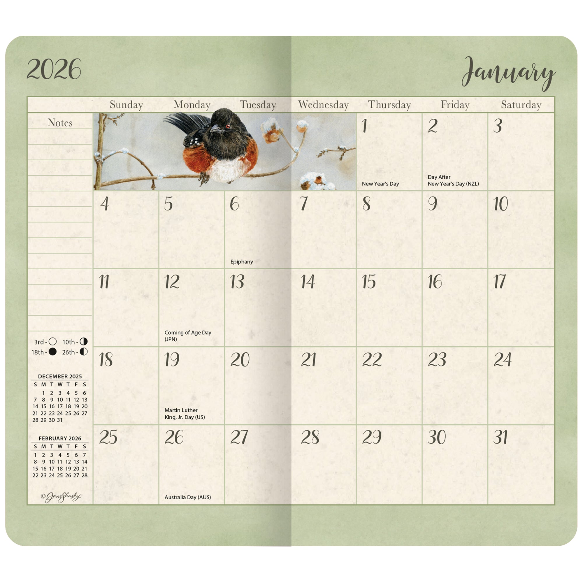 2026 LANG Birds In The Garden - Two Year Pocket Diary/Planner