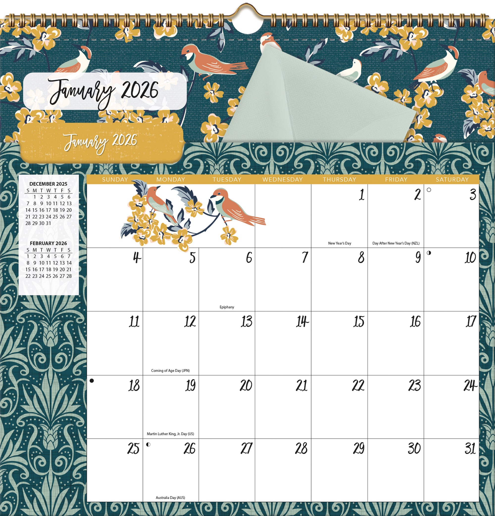2026 LANG Flora & Fauna - File-It Square Wall Calendar