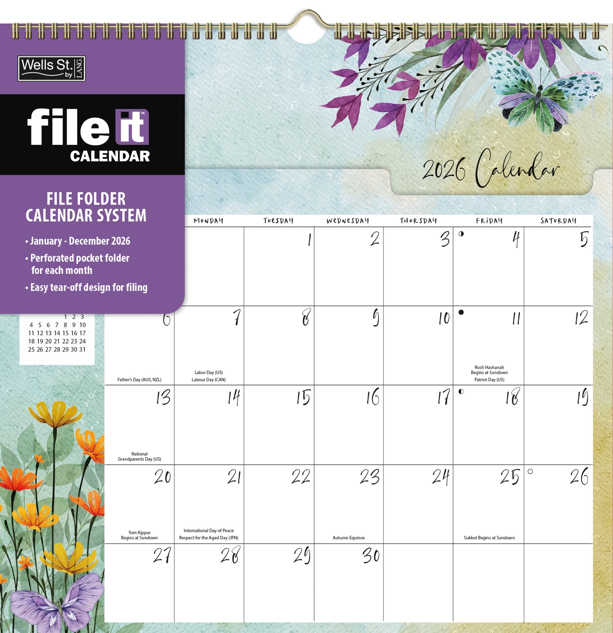 2026 LANG Country Pleasures - File-It Square Wall Calendar