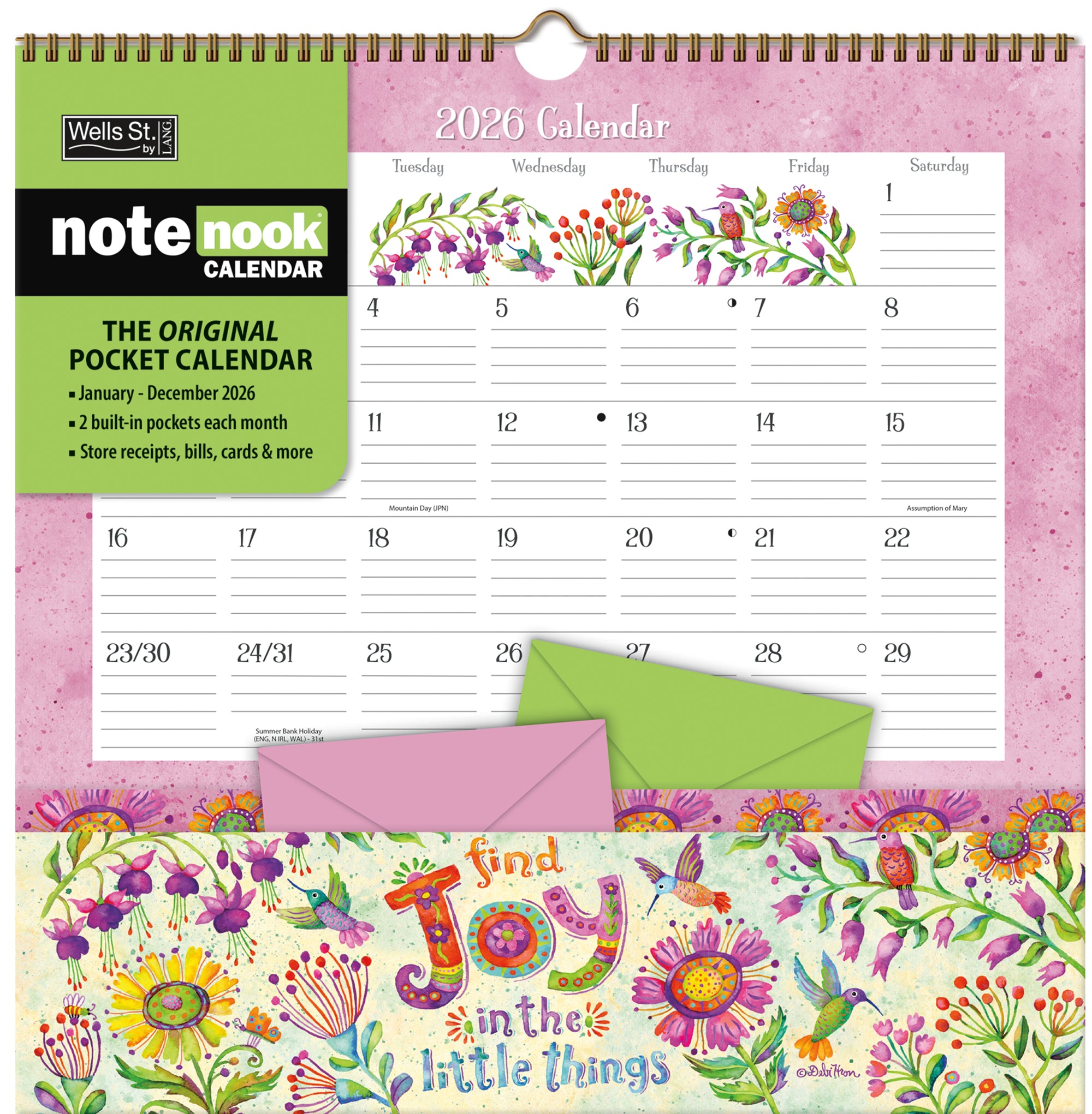 2026 LANG Simple Inspirations™ - Note Nook Square Wall Calendar