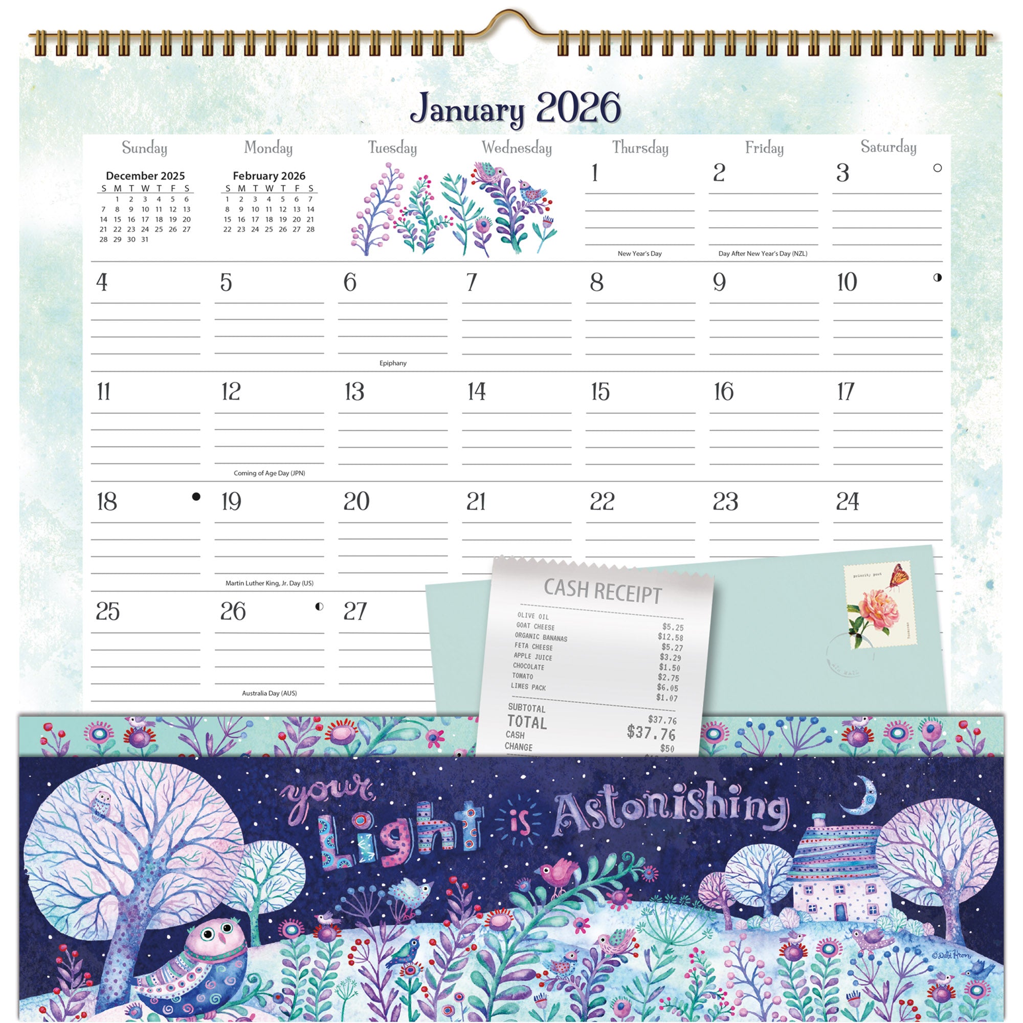 2026 LANG Simple Inspirations™ - Note Nook Square Wall Calendar
