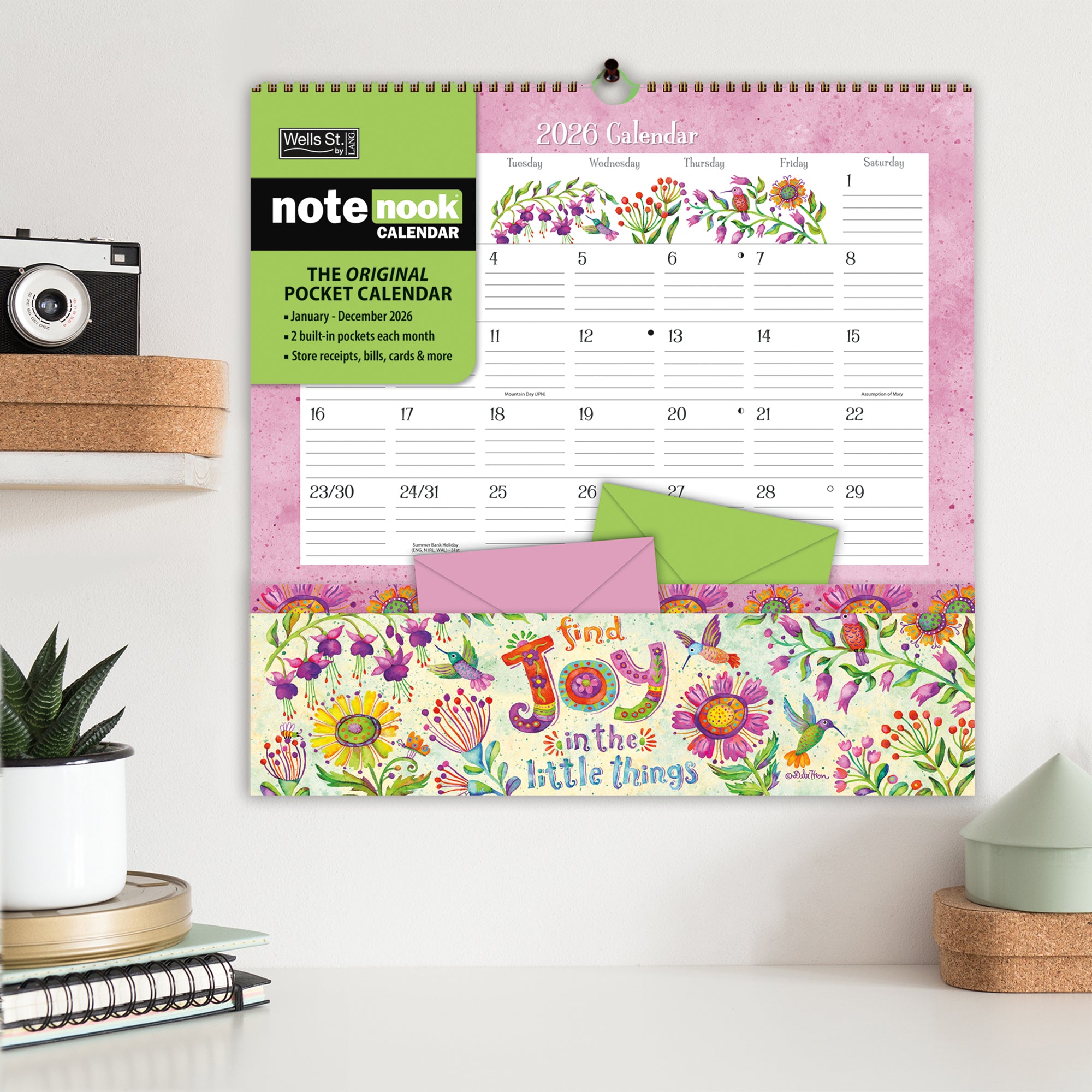 2026 LANG Simple Inspirations™ - Note Nook Square Wall Calendar