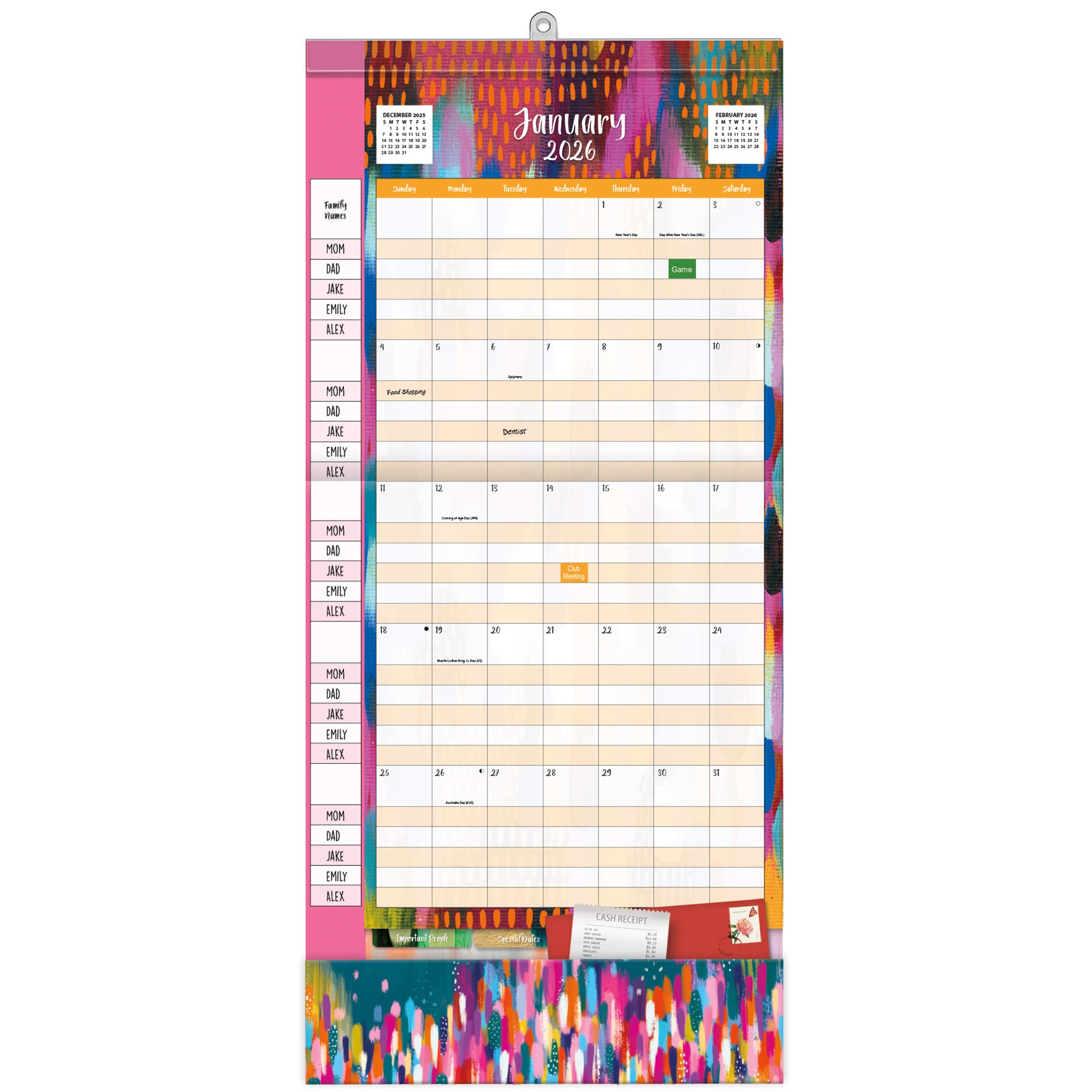 2026 LANG Ettavee - Plan It Plus Magnetic Square Wall Calendar