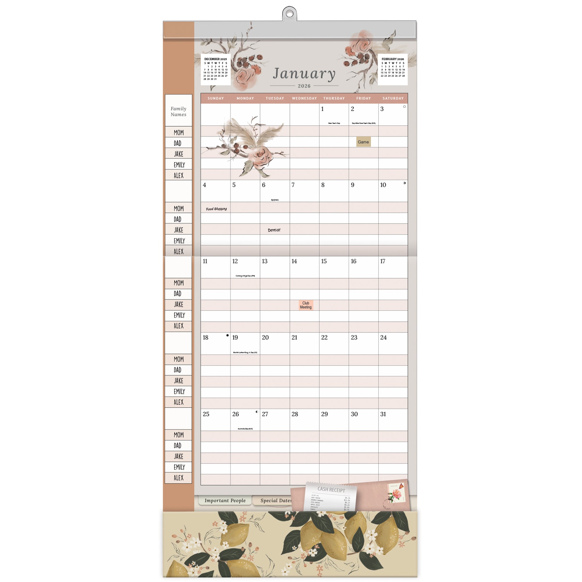 2026 LANG Just Breathe - Plan It Plus Magnetic Square Wall Calendar