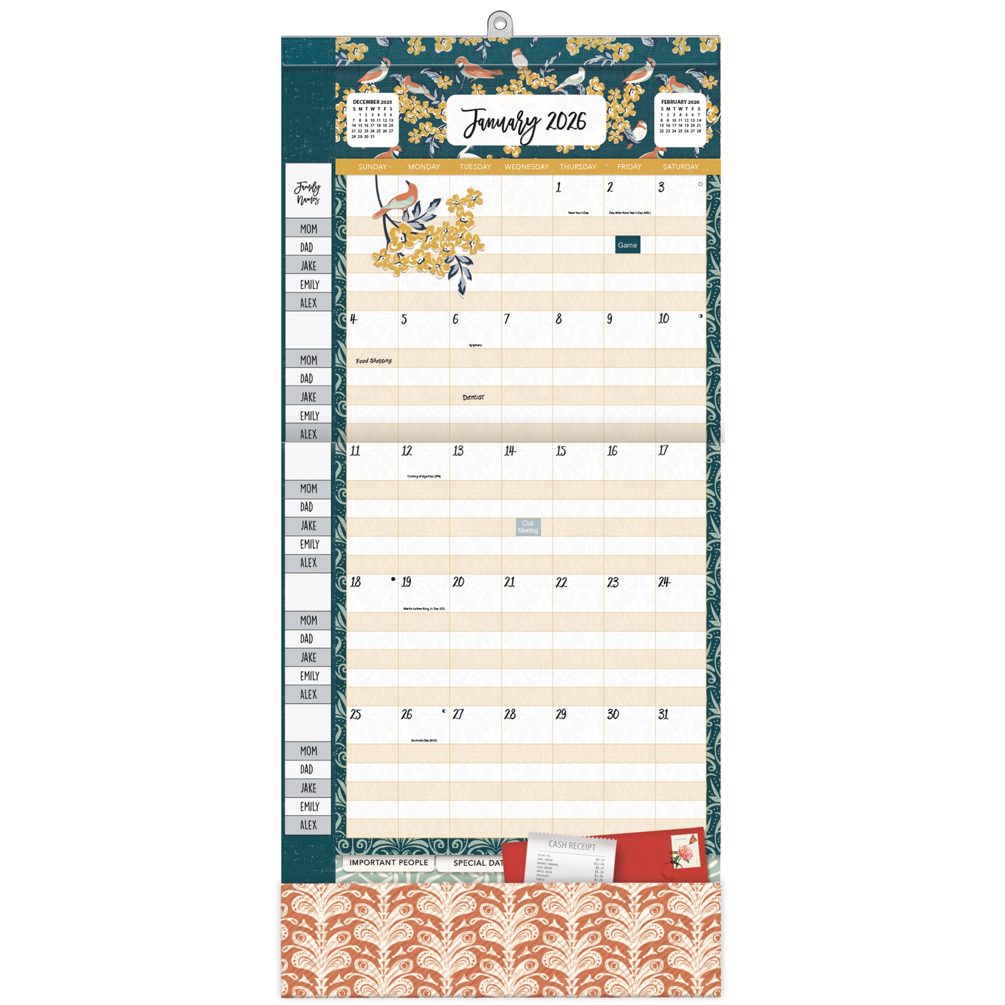 2026 LANG Flora & Fauna - Plan It Plus Magnetic Square Wall Calendar