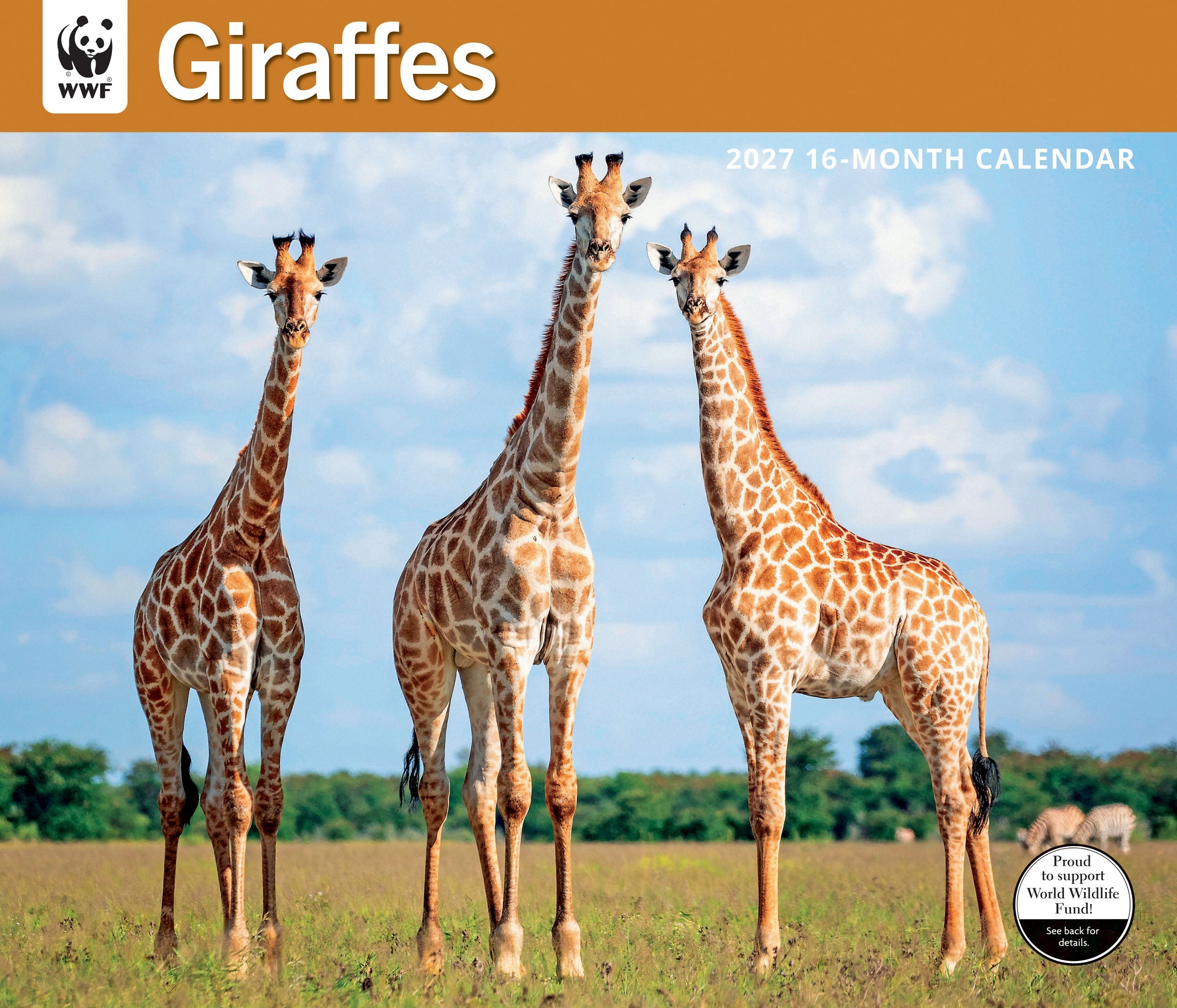 2027 WWF Giraffes - Deluxe Wall Calendar – image 1