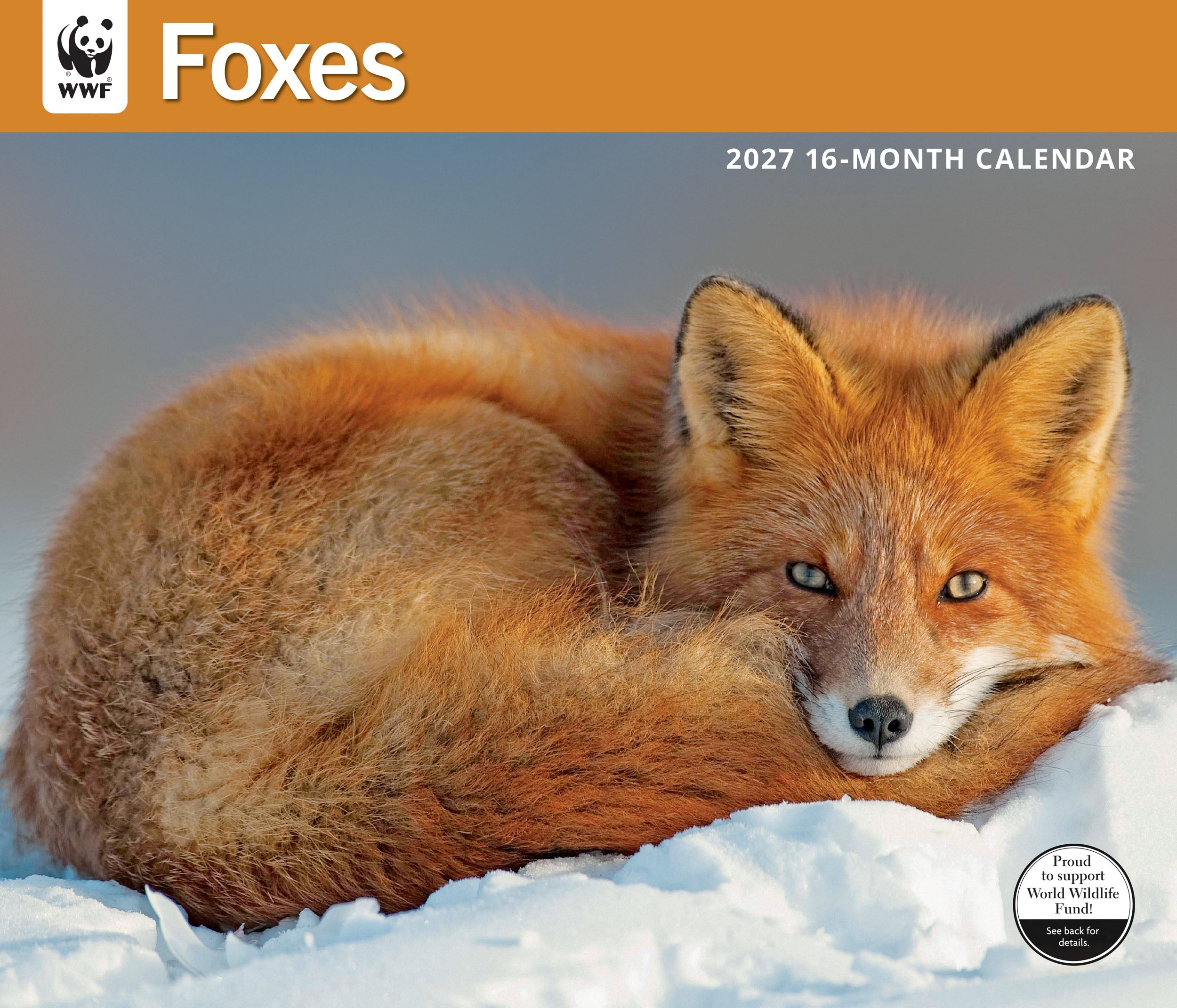 2027 WWF Foxes - Deluxe Wall Calendar – image 1