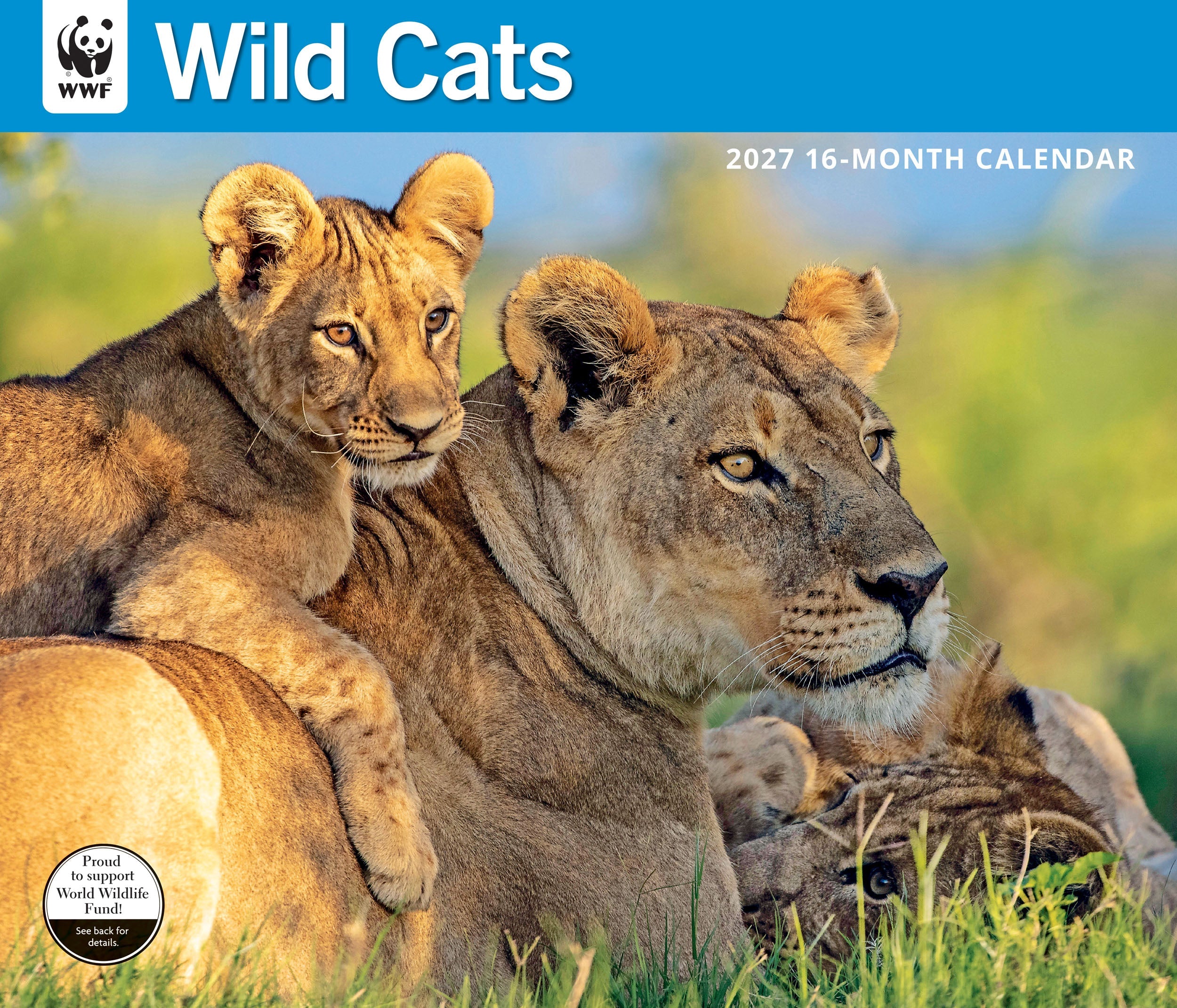 2027 WWF Wild Cats - Deluxe Wall Calendar – image 1
