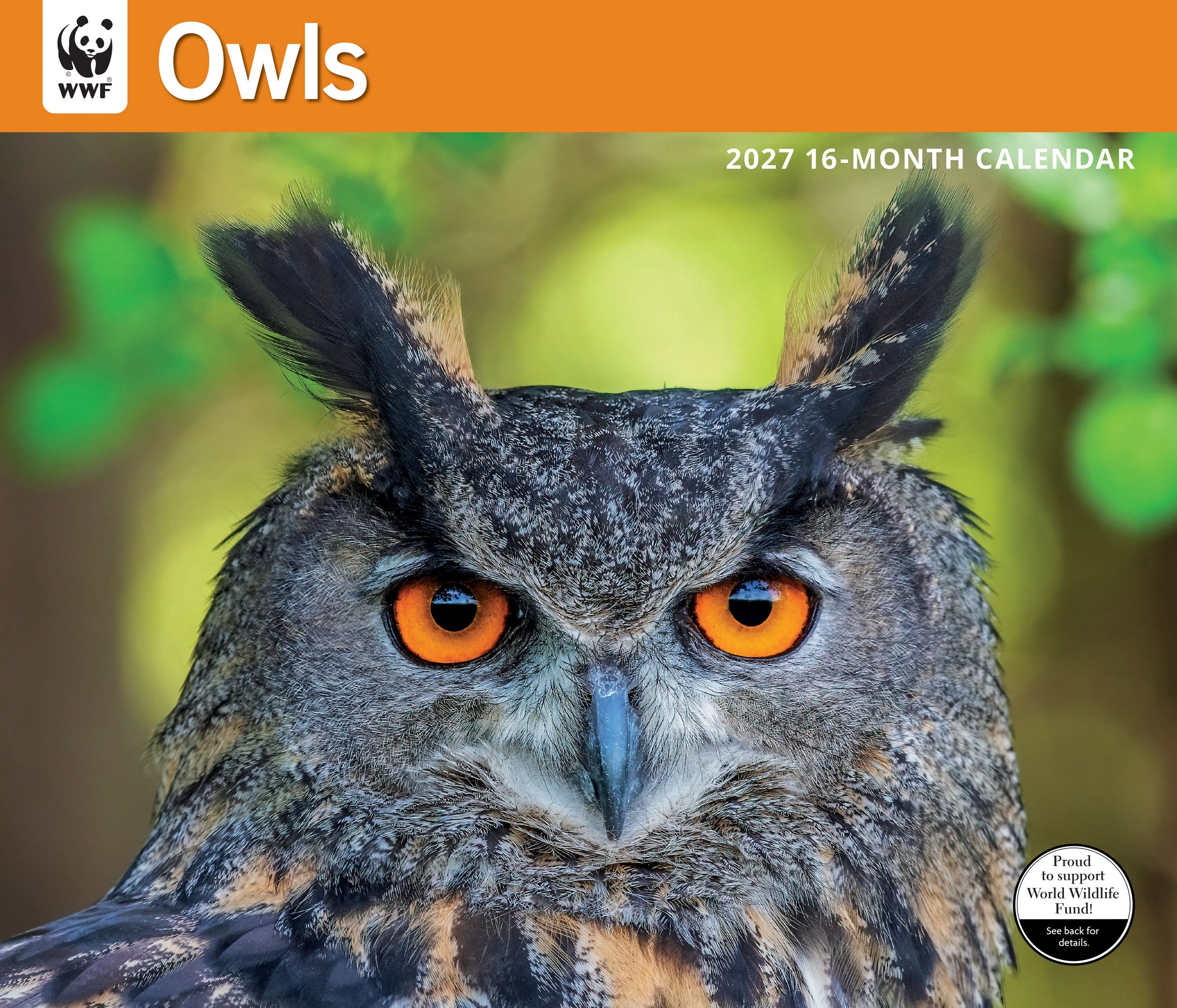 2027 WWF Owls - Deluxe Wall Calendar – image 1