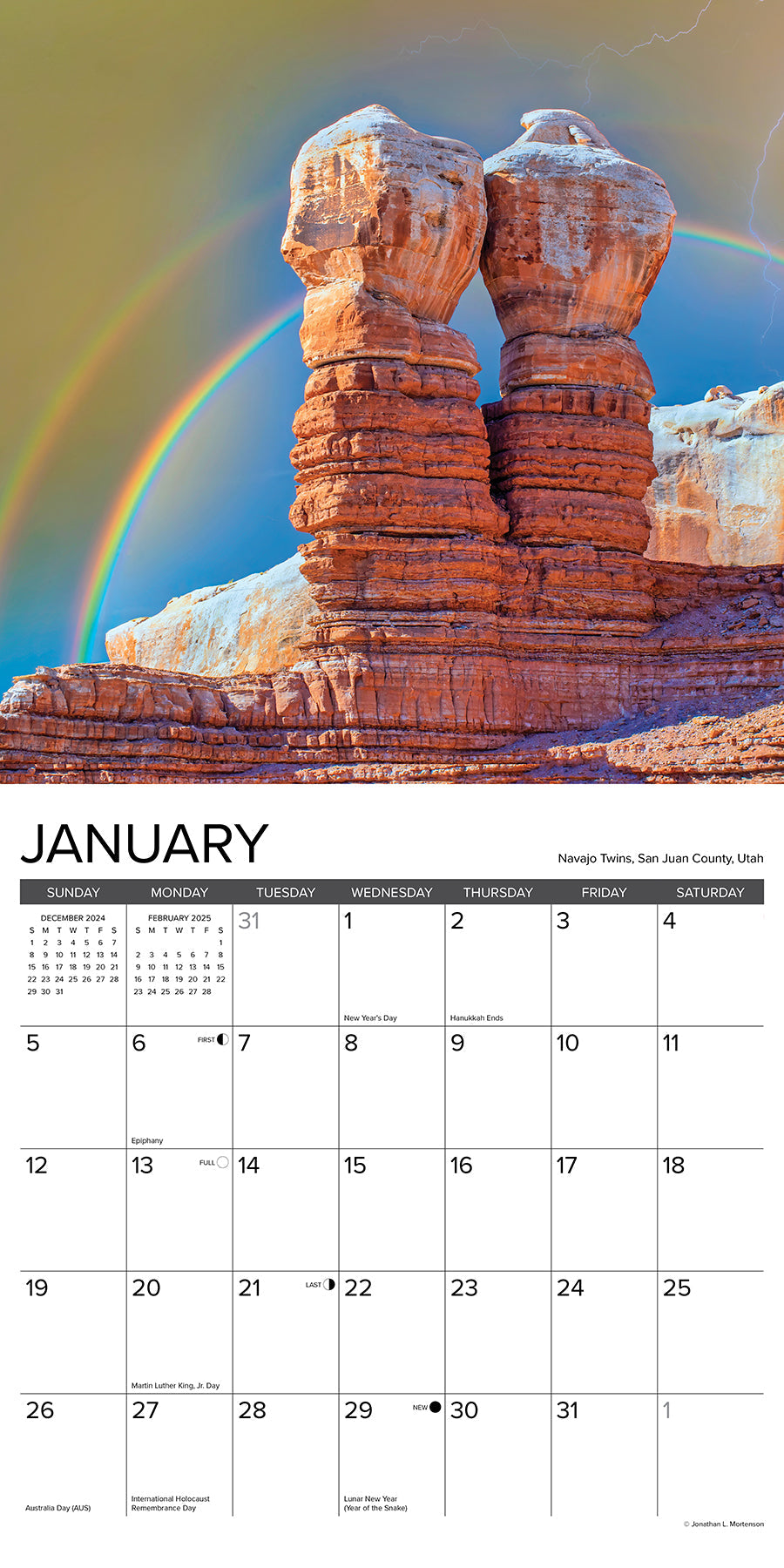 2025 Rainbows - Square Wall Calendar