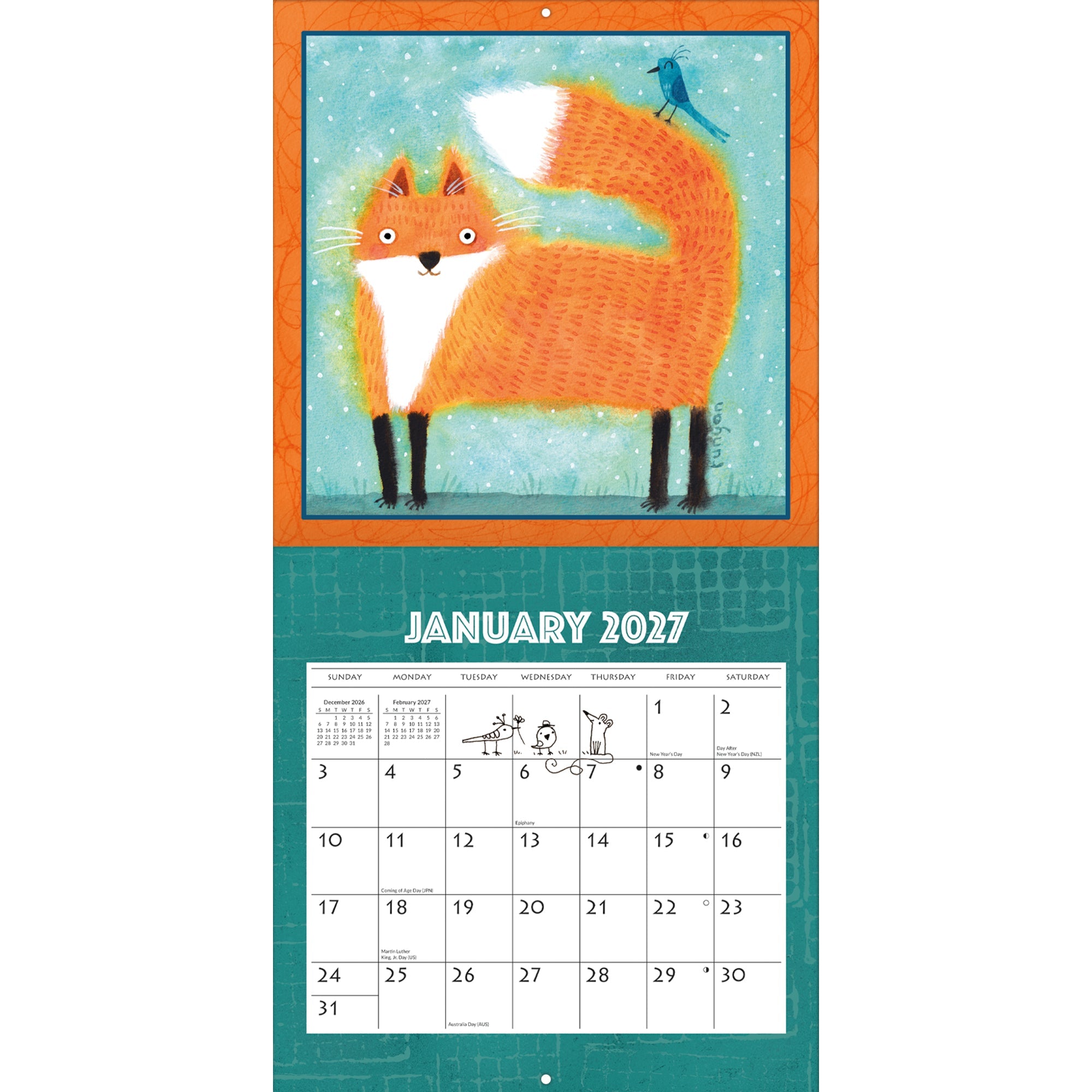 2027 Animals Great & Small - Square Wall Calendar – image 3